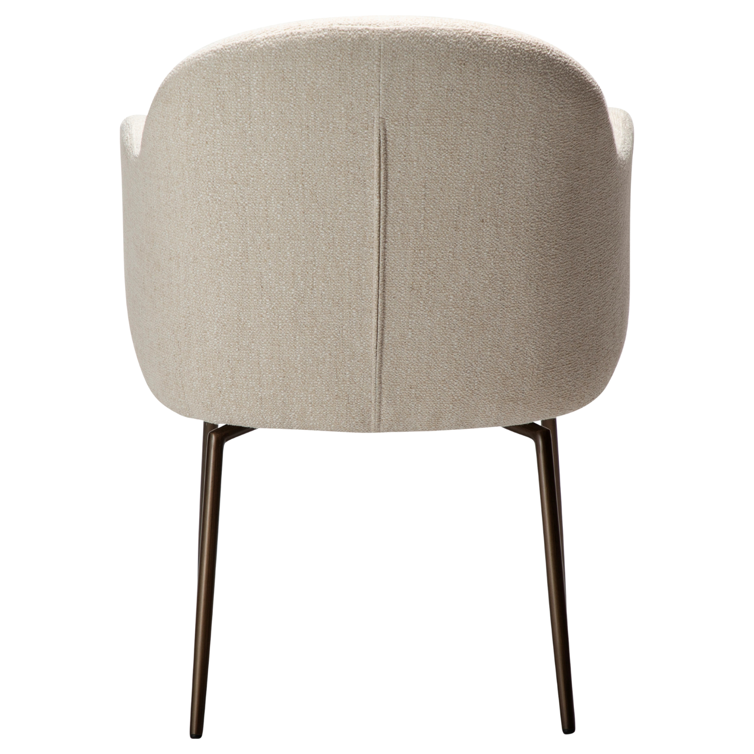 Dan-Form Bae spisebordsstol – Simply Beige bouclé, drejestel i antique brass