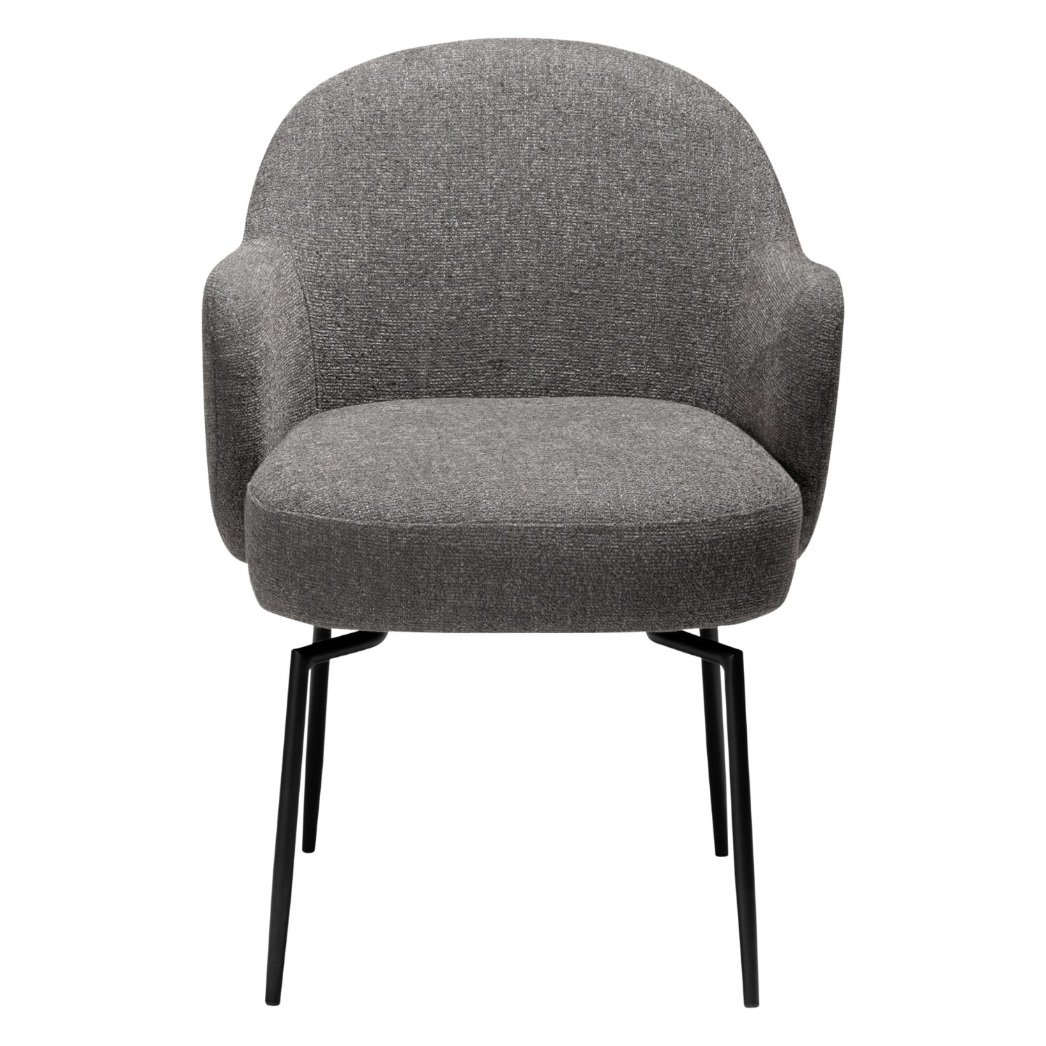 Dan-Form Bae spisebordsstol – Pebble Earth bouclé, sort drejestel
