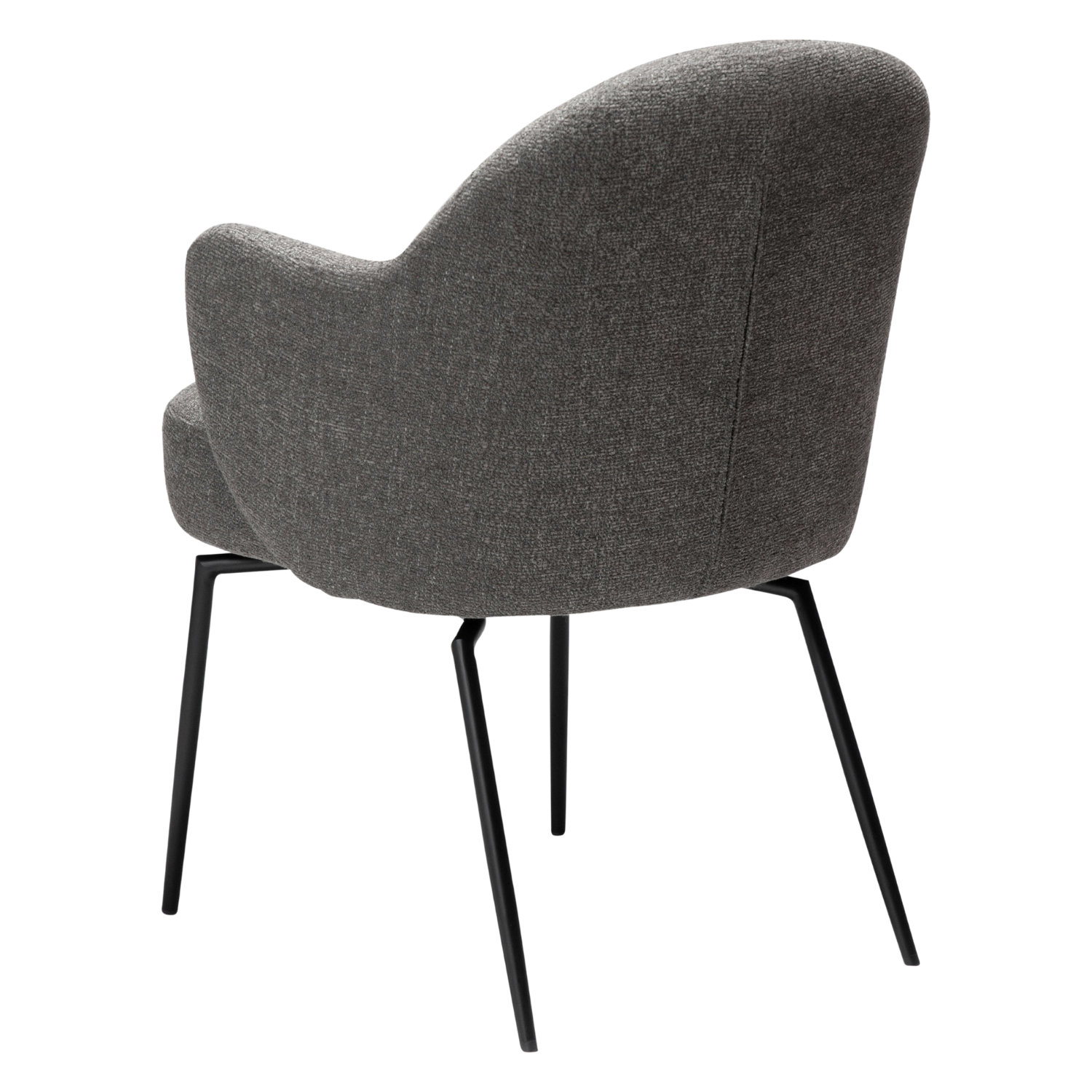 Dan-Form Bae spisebordsstol – Pebble Earth bouclé, sort drejestel
