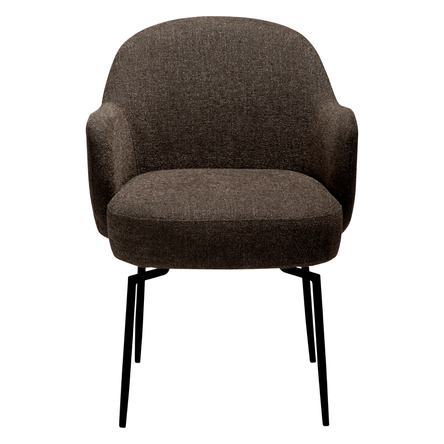 Dan-Form Bae spisebordsstol – Major brown bouclé, sort drejestel