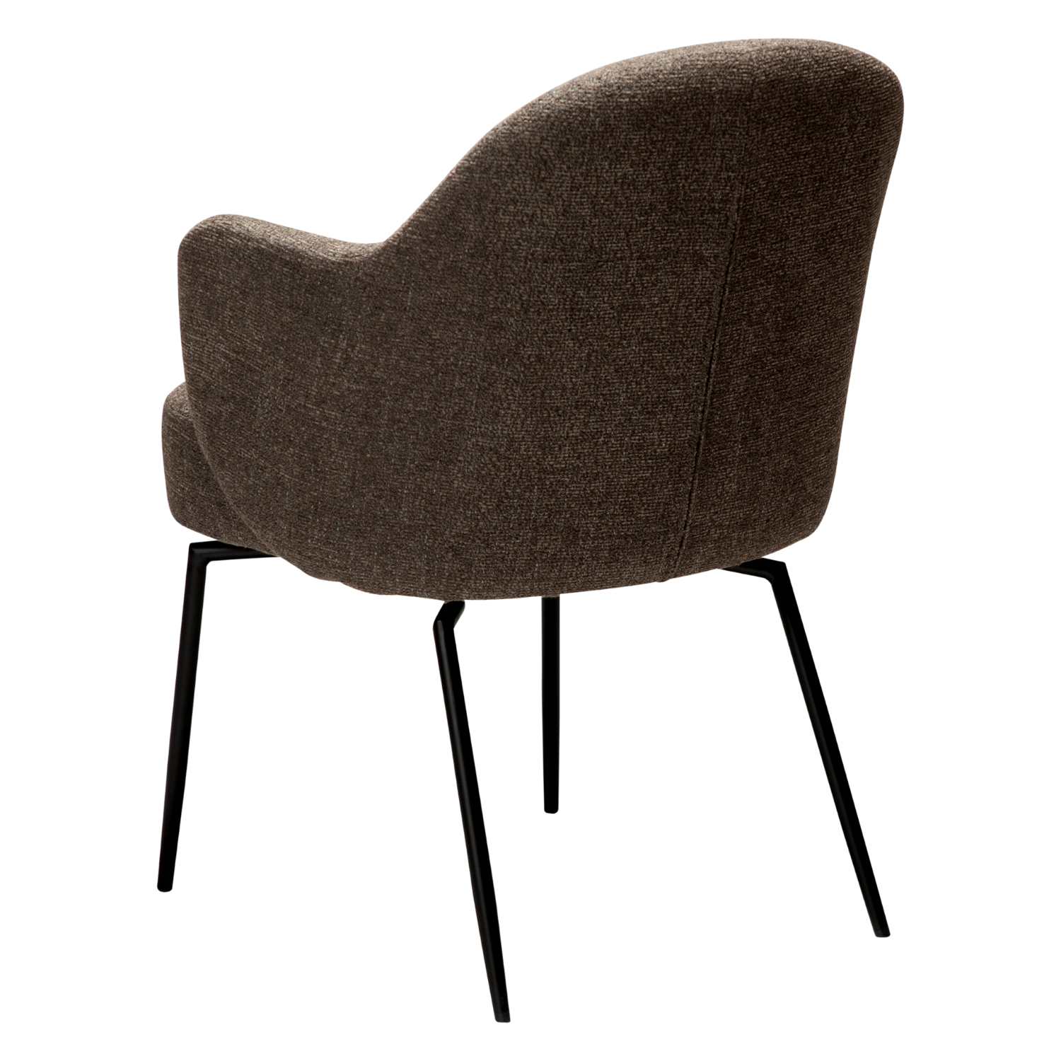 Dan-Form Bae spisebordsstol – Major brown bouclé, sort drejestel