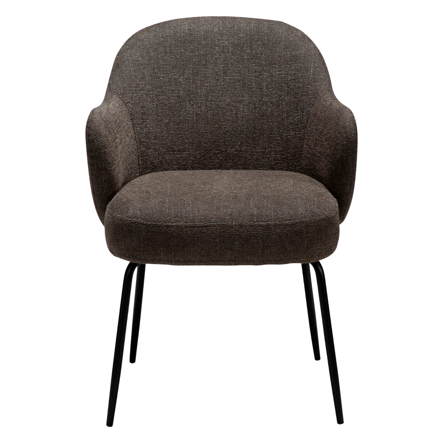 Dan-Form Bae spisebordsstol – Major brown bouclé, sort metalstel