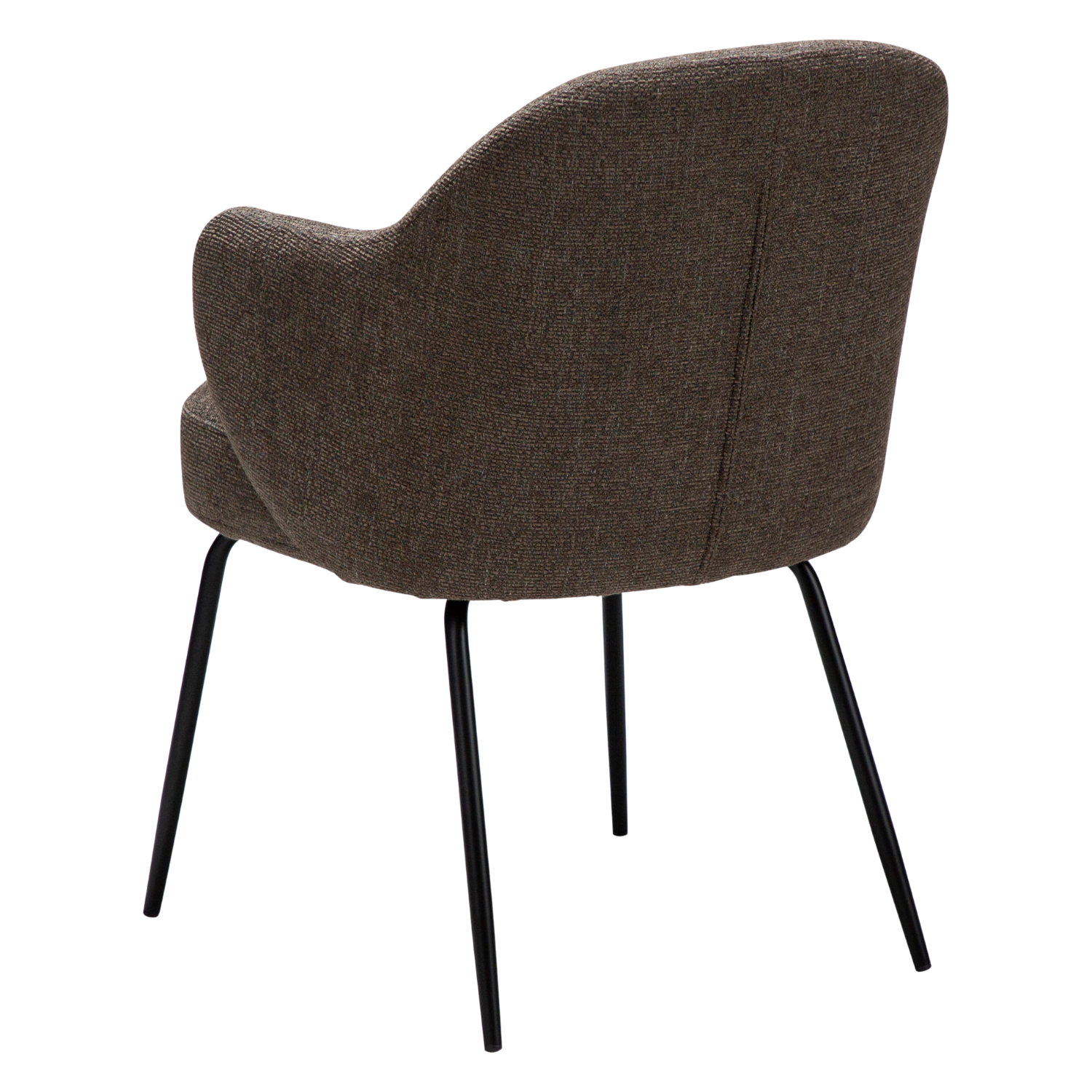Dan-Form Bae spisebordsstol – Major brown bouclé, sort metalstel