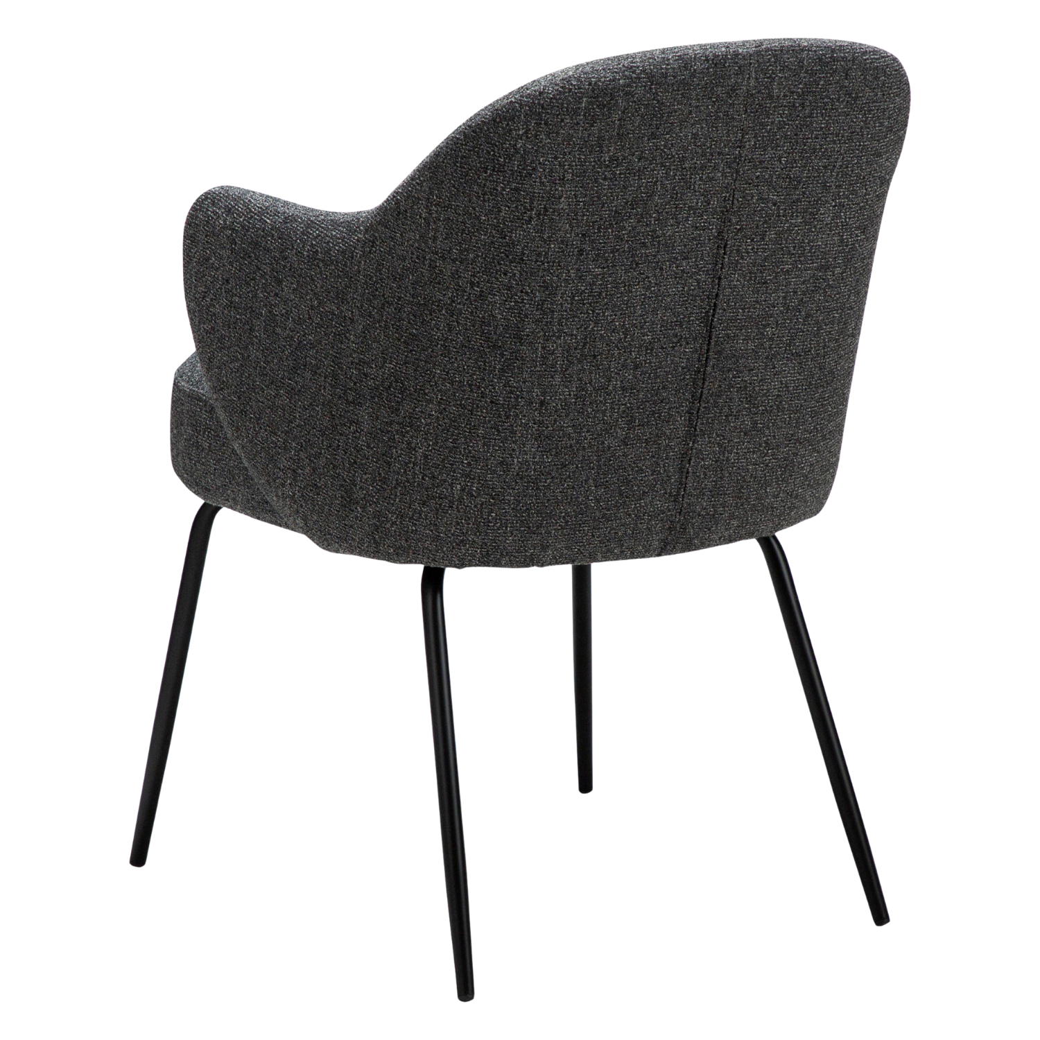 Dan-Form Bae spisebordsstol – Pebble Grey bouclé, sort metalstel