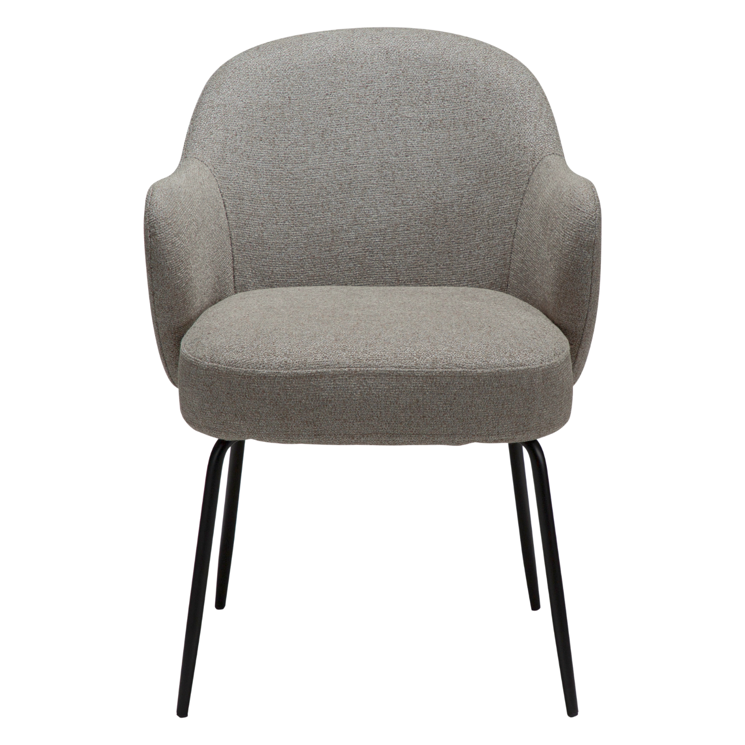 Dan-Form Bae spisebordsstol – Pebble Earth bouclé, sort metalstel