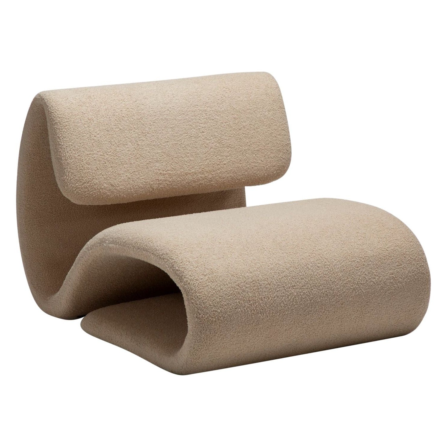Dan-Form Dubna loungestol – Frosted Almond bouclé