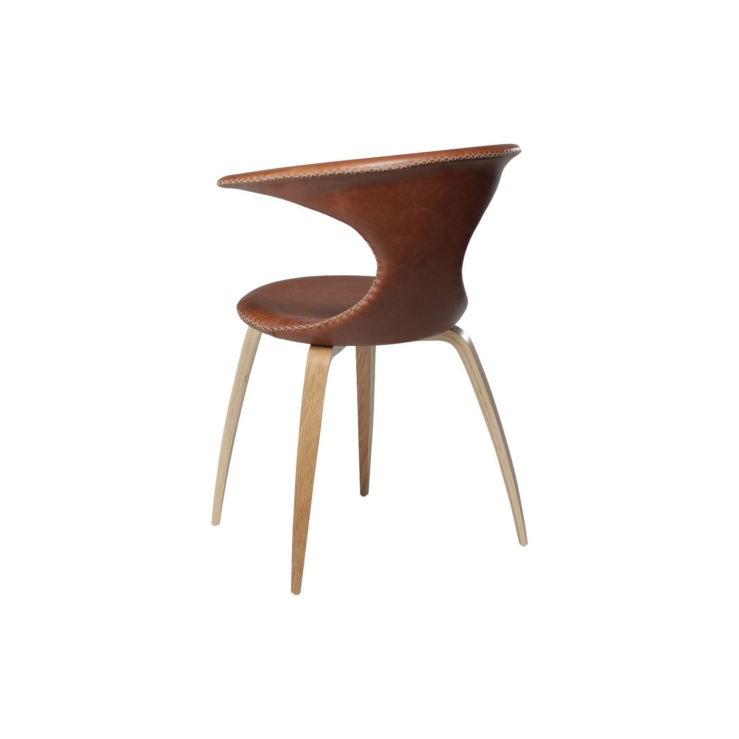 Dan-Form Flair spisebordsstol – Light Brown læder