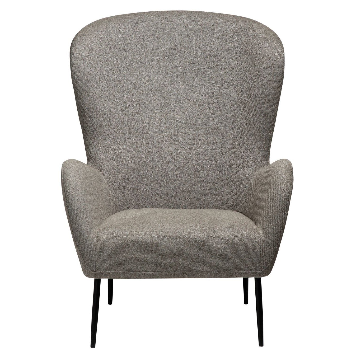 Dan-Form Glam loungestol m. høj ryg i Pebble Earth bouclé