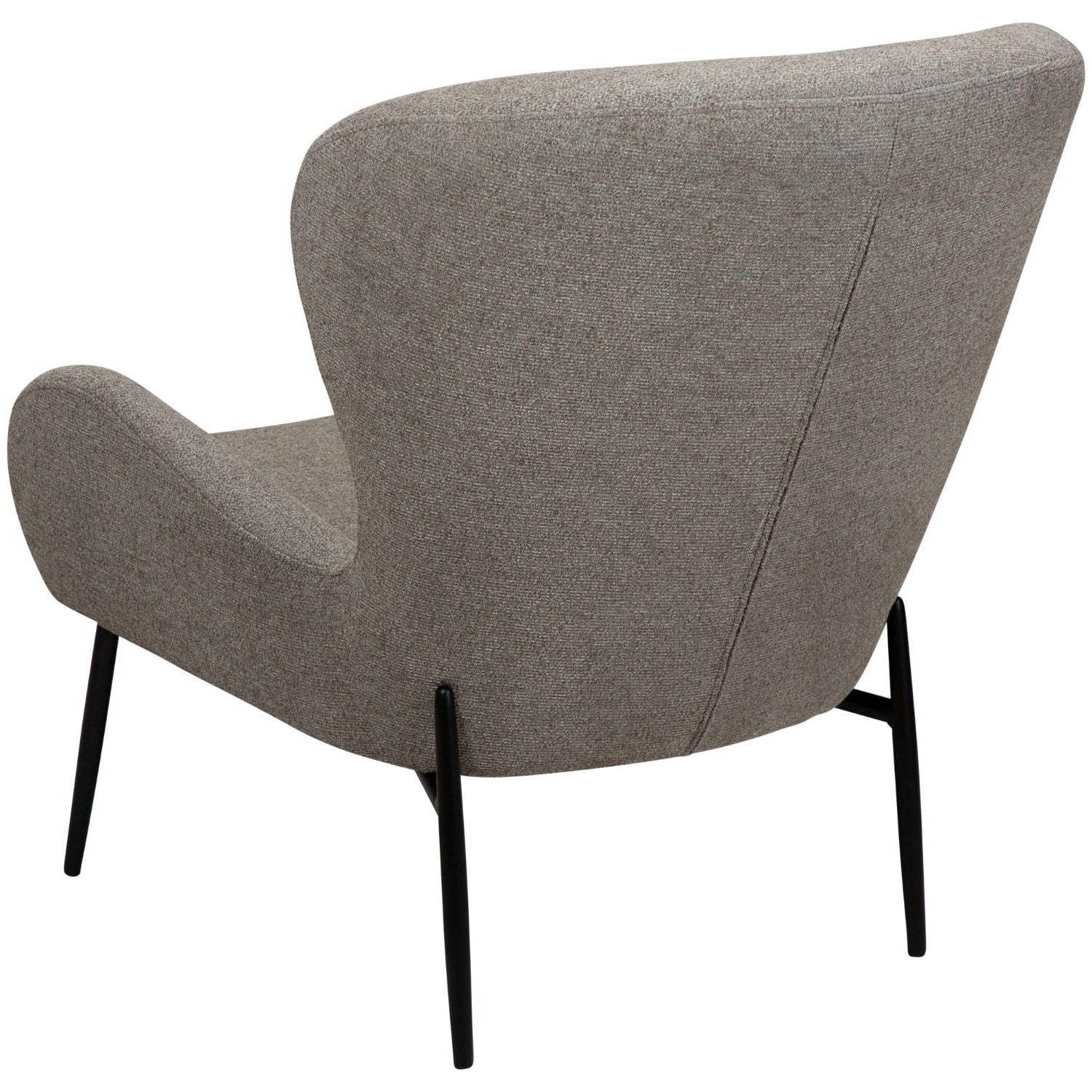 Dan-Form Glam loungestol m. lav ryg i Pebble Earth bouclé