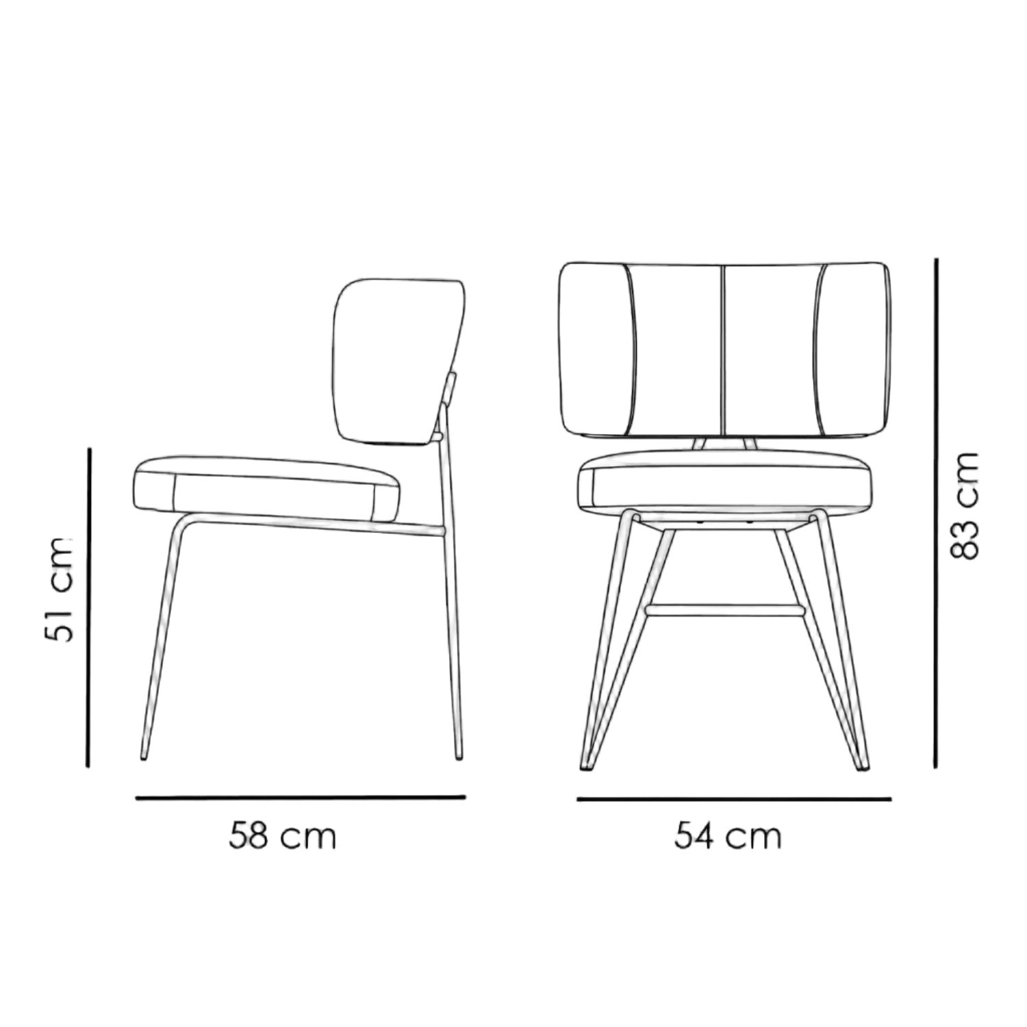 Dan-Form Roost spisebordsstol – Cashmere faux læder
