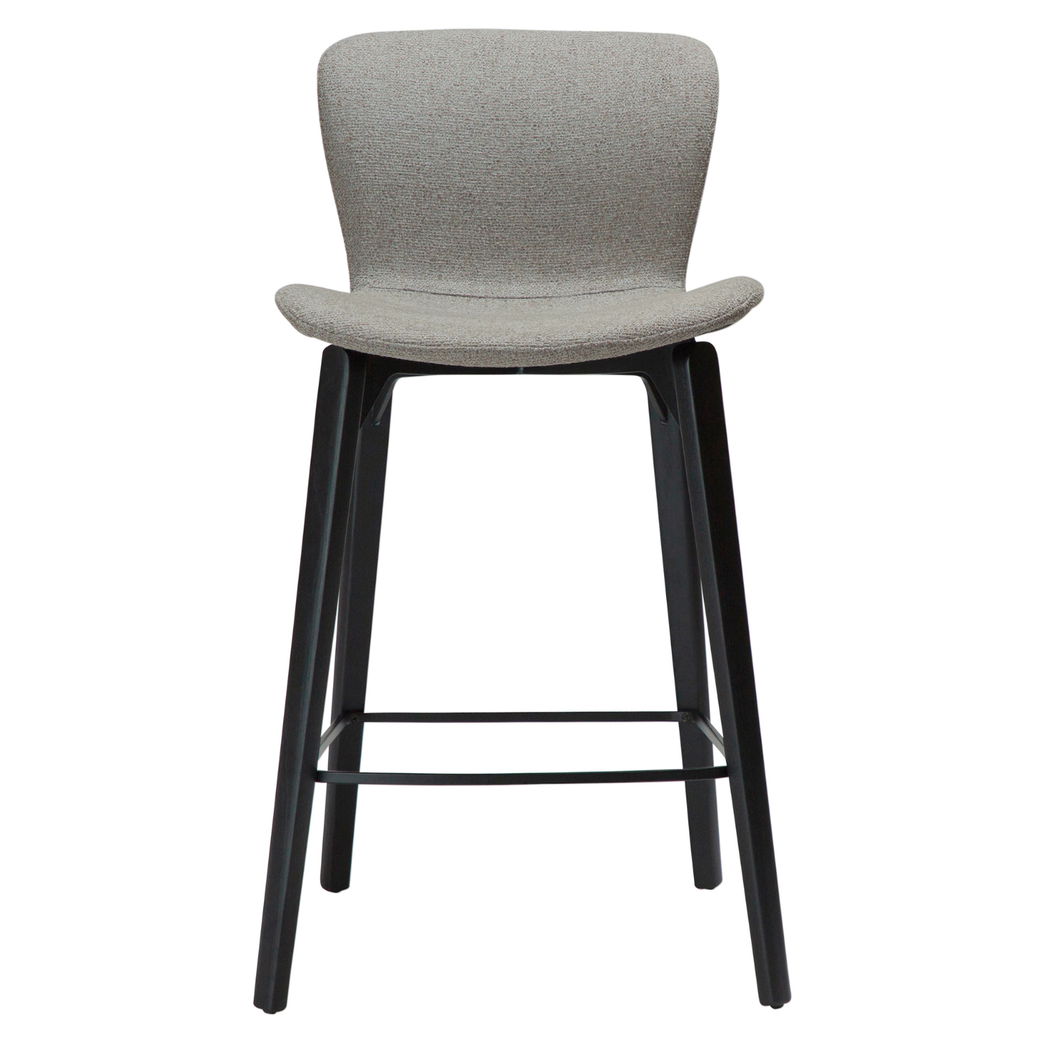 Dan-Form Paragon counterstol – Pebble Earth bouclé, Sortbejdset ask