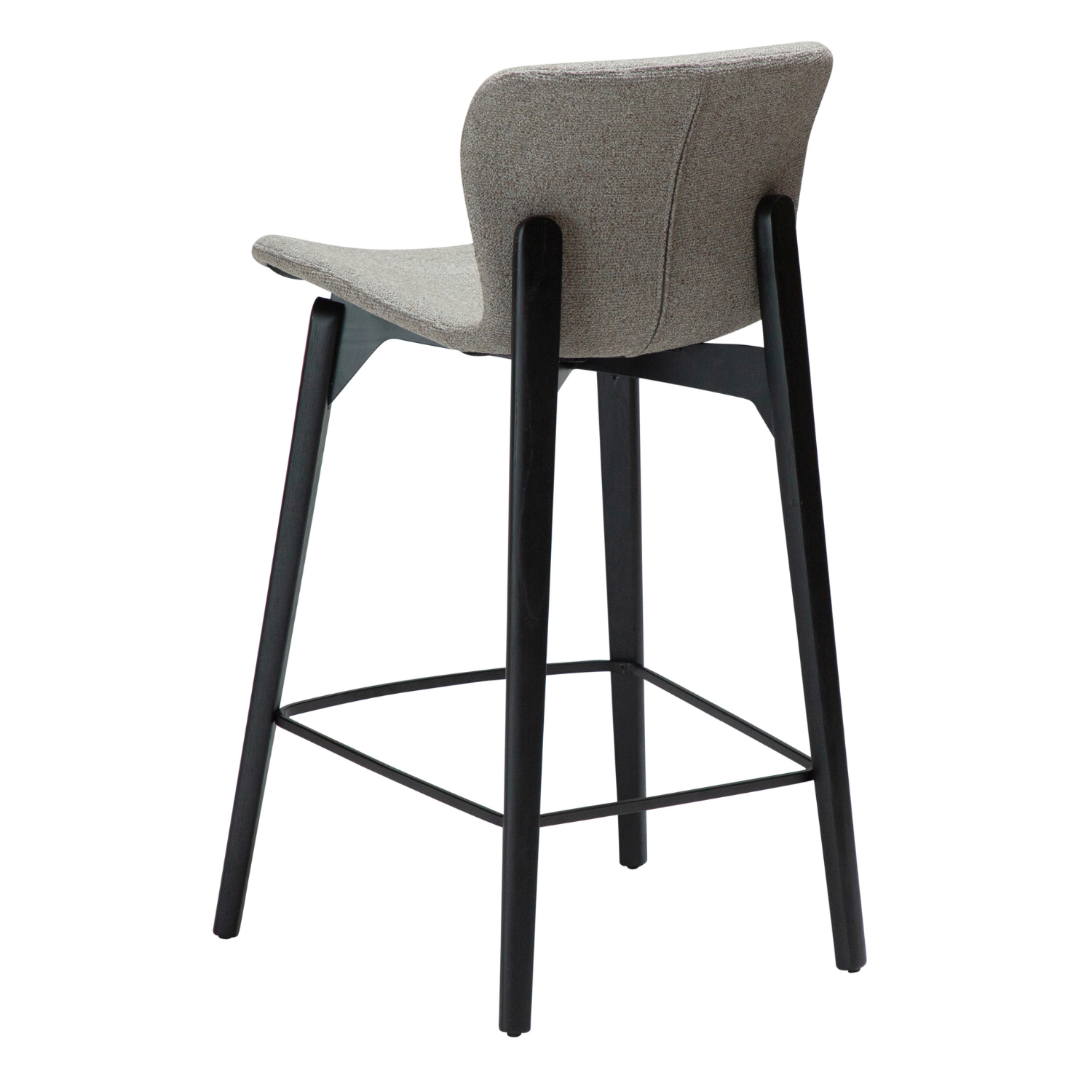 Dan-Form Paragon counterstol – Pebble Earth bouclé, Sortbejdset ask