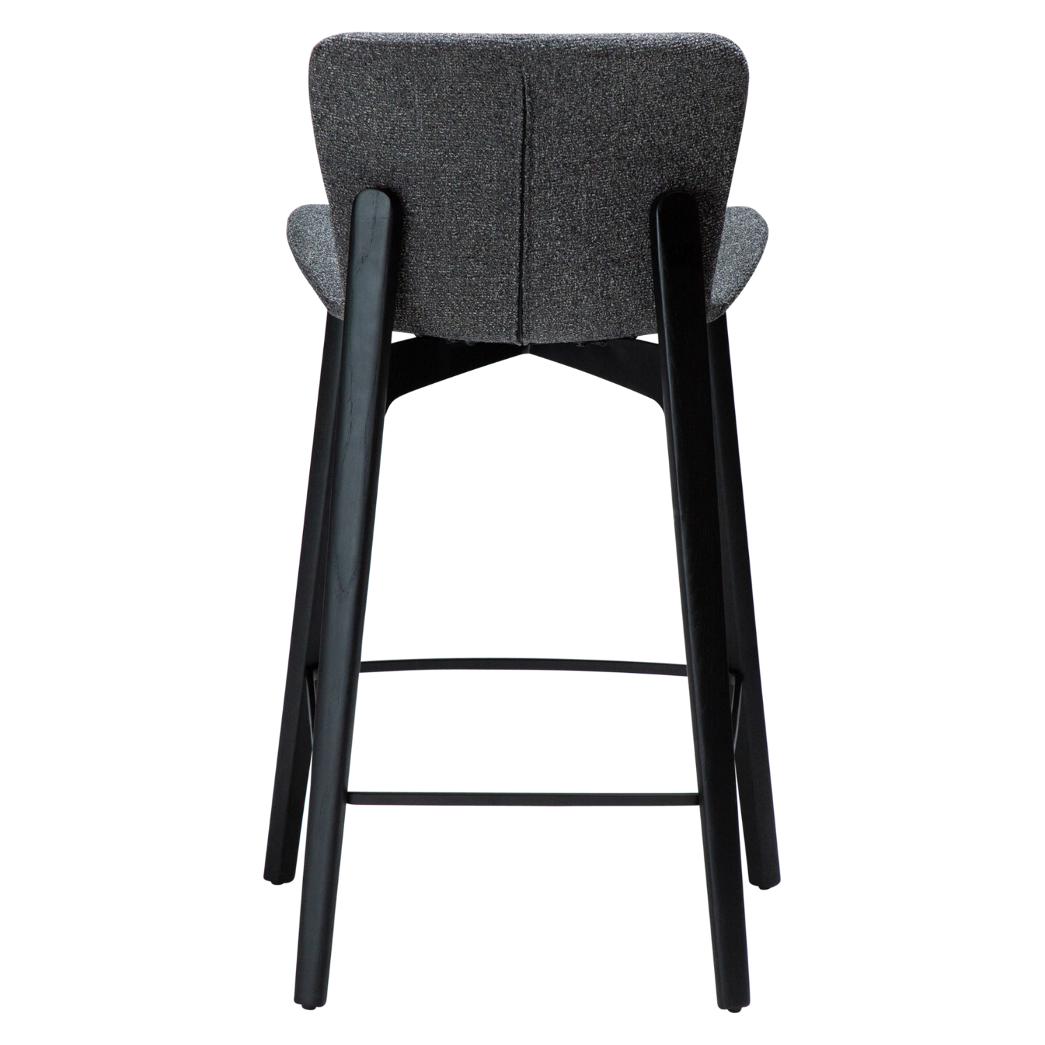 Dan-Form Paragon counterstol – Pebble Grey bouclé, Sortbejdset ask