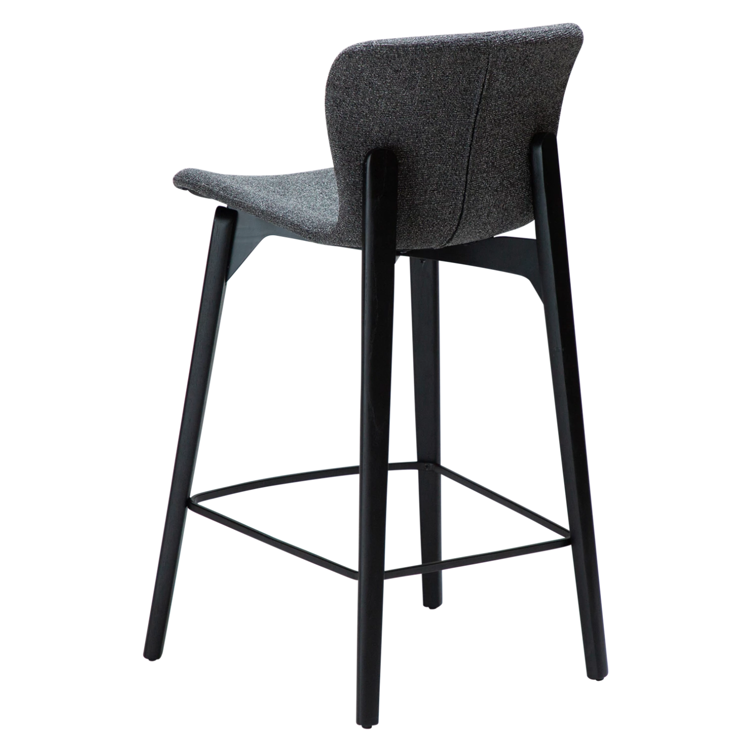 Dan-Form Paragon counterstol – Pebble Grey bouclé, Sortbejdset ask