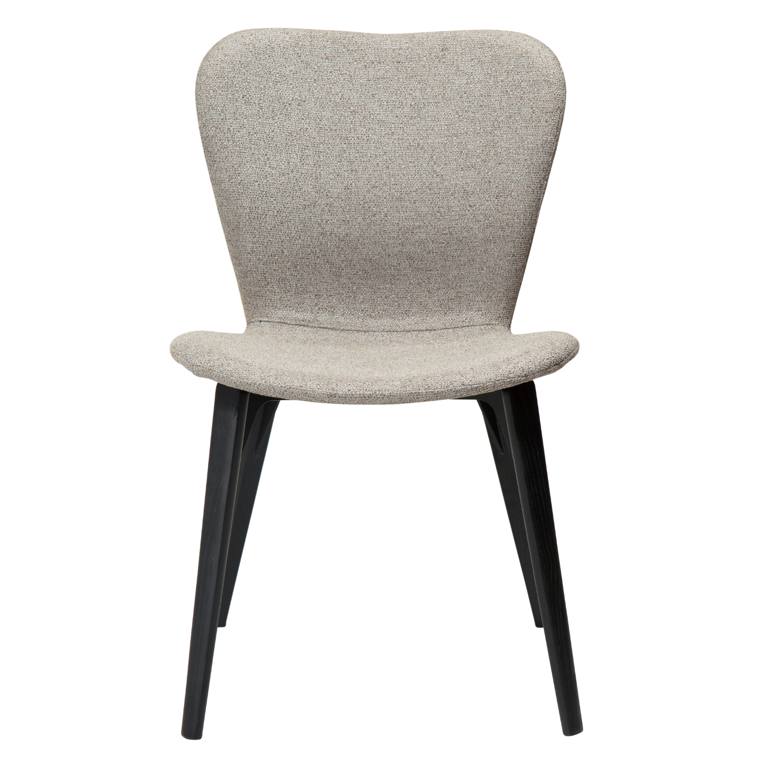 Dan-Form Paragon spisebordsstol – Pebble Earth bouclé, Sortbejdset ask