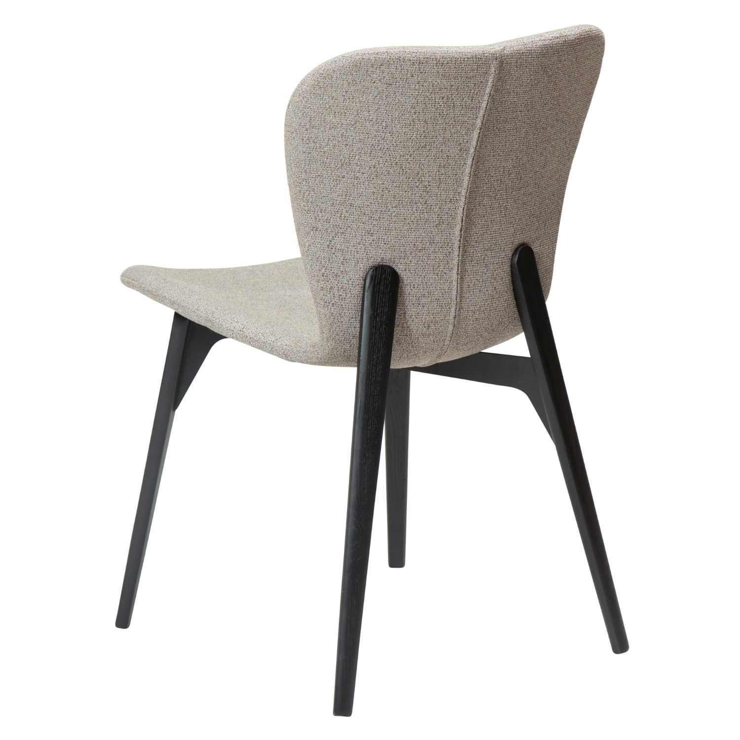 Dan-Form Paragon spisebordsstol – Pebble Earth bouclé, Sortbejdset ask