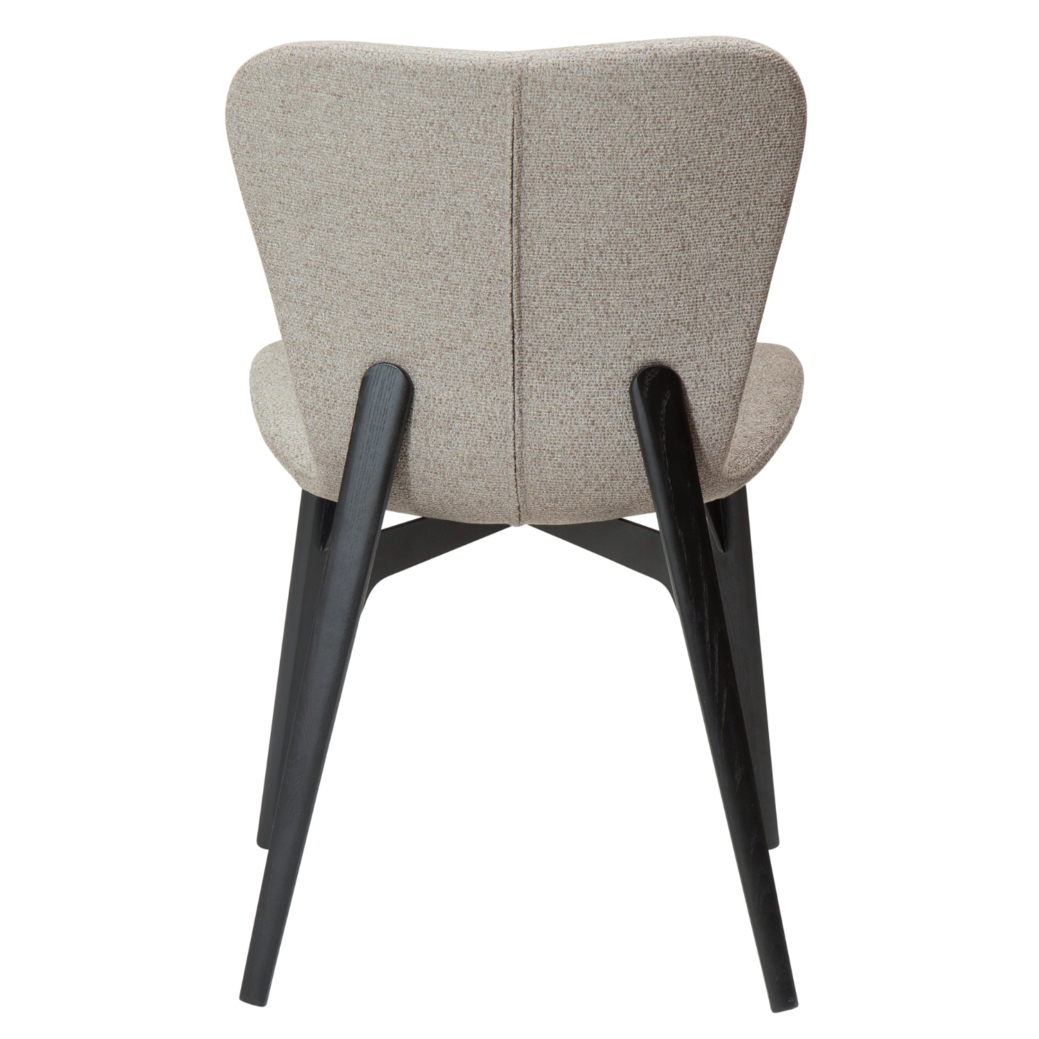 Dan-Form Paragon spisebordsstol – Pebble Earth bouclé, Sortbejdset ask