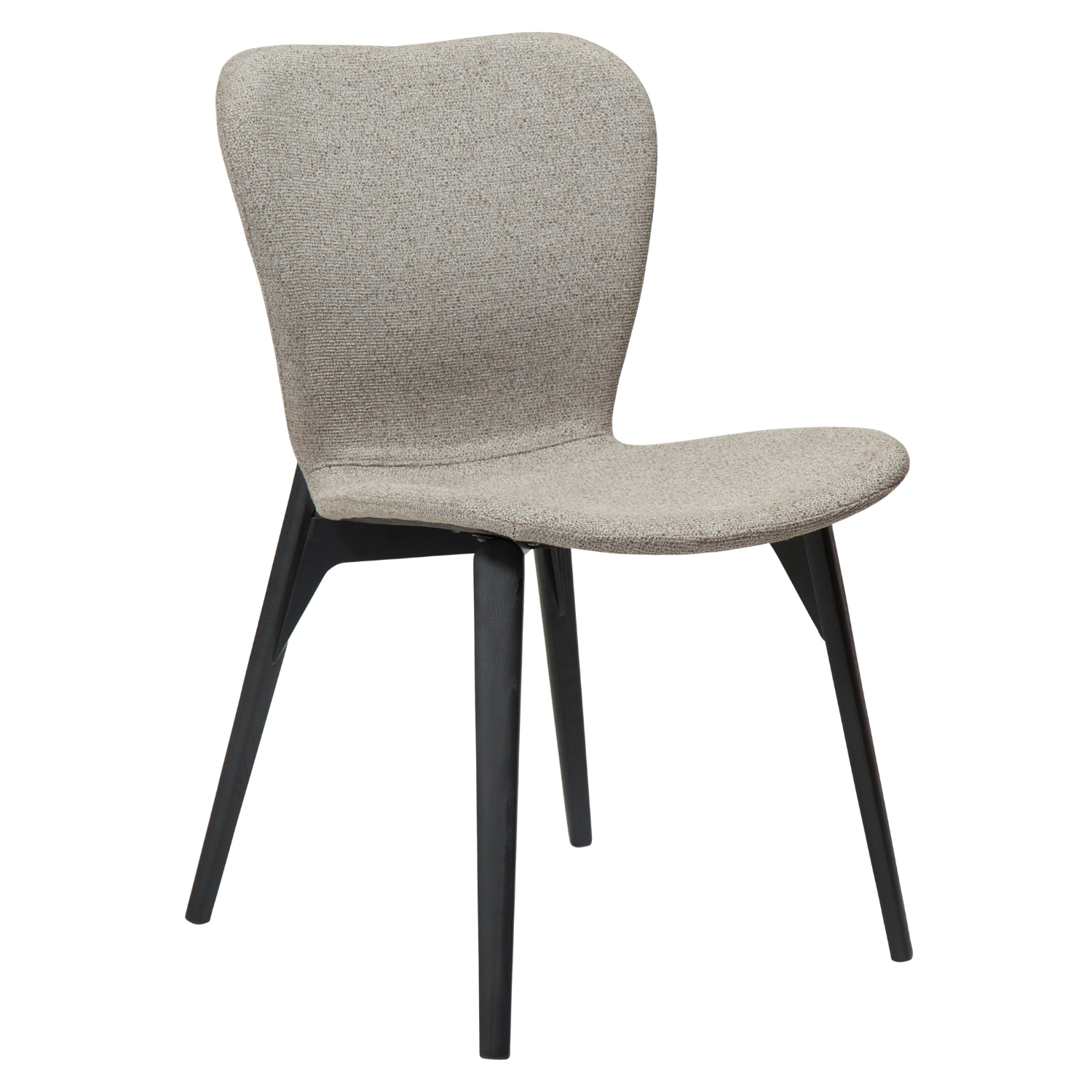 Dan-Form Paragon spisebordsstol – Pebble Earth bouclé, Sortbejdset ask