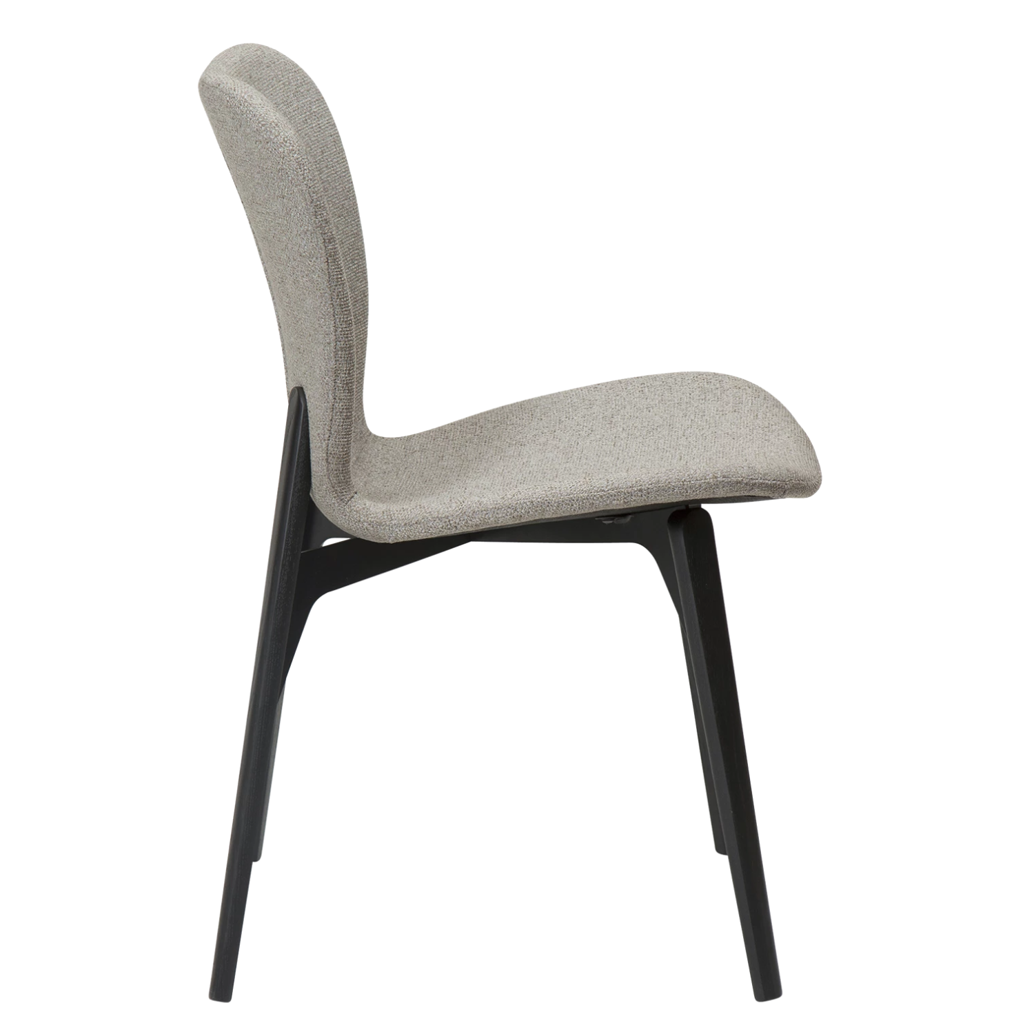 Dan-Form Paragon spisebordsstol – Pebble Earth bouclé, Sortbejdset ask