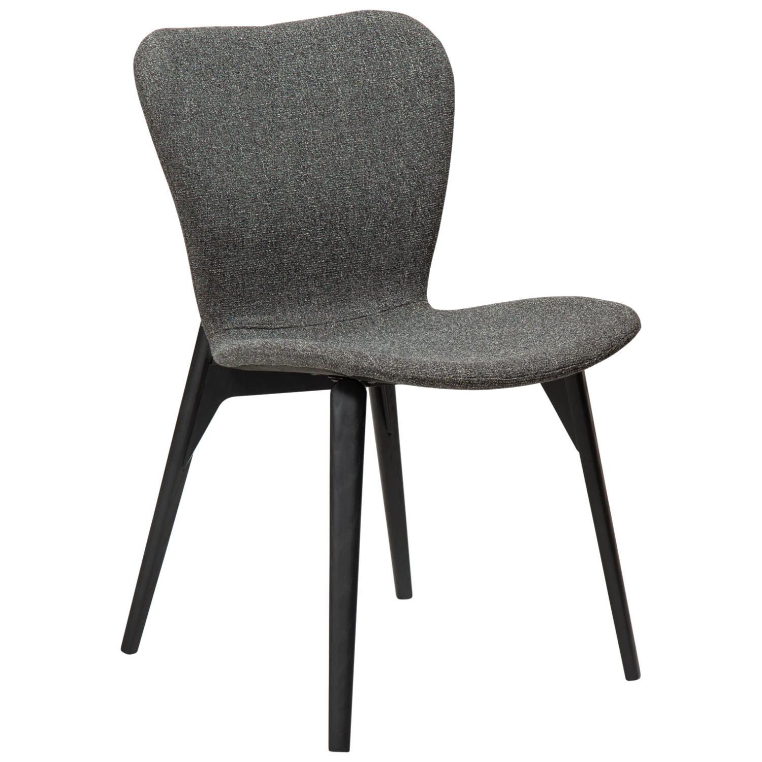 Dan-Form Paragon spisebordsstol – Pebble Grey bouclé, Sortbejdset ask