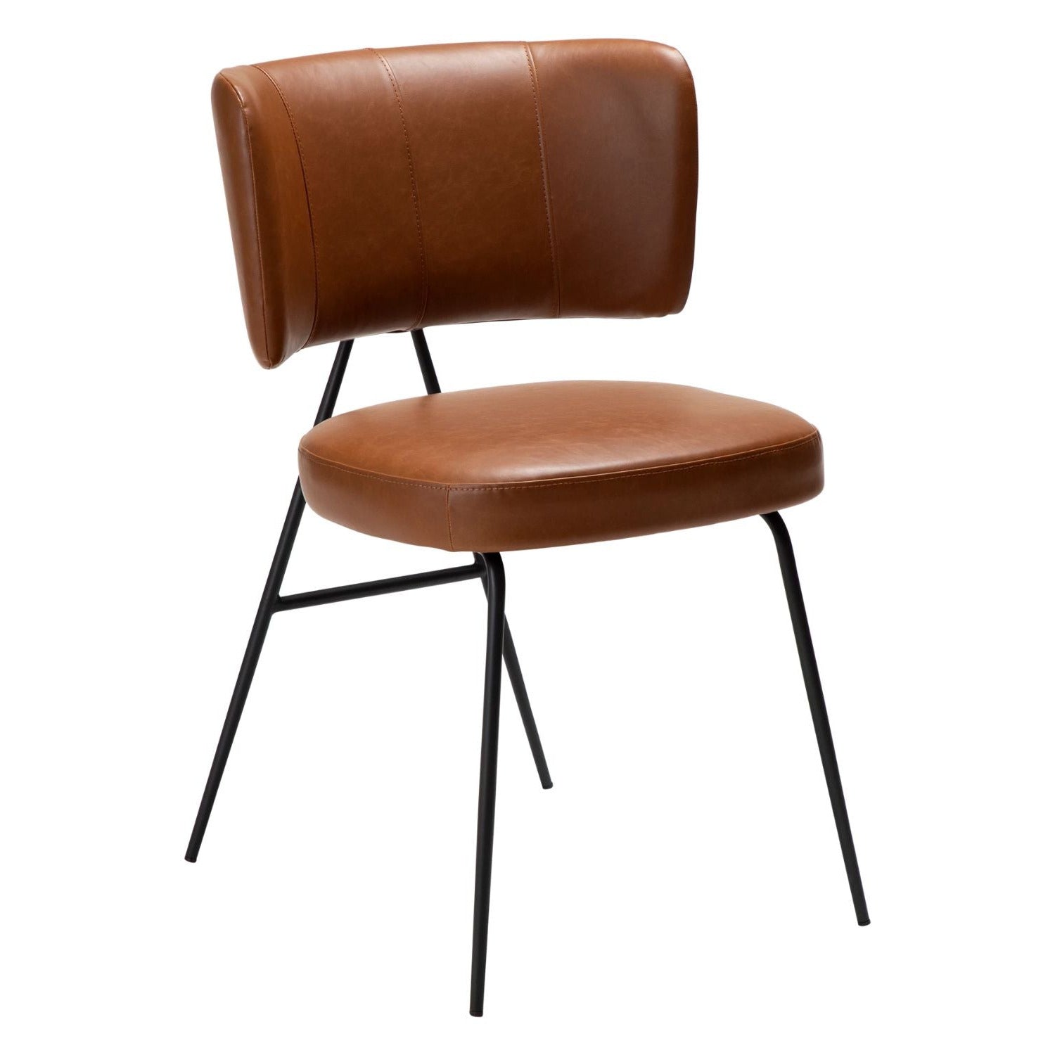 Dan-Form Roost spisebordsstol – Vintage light brown faux læder