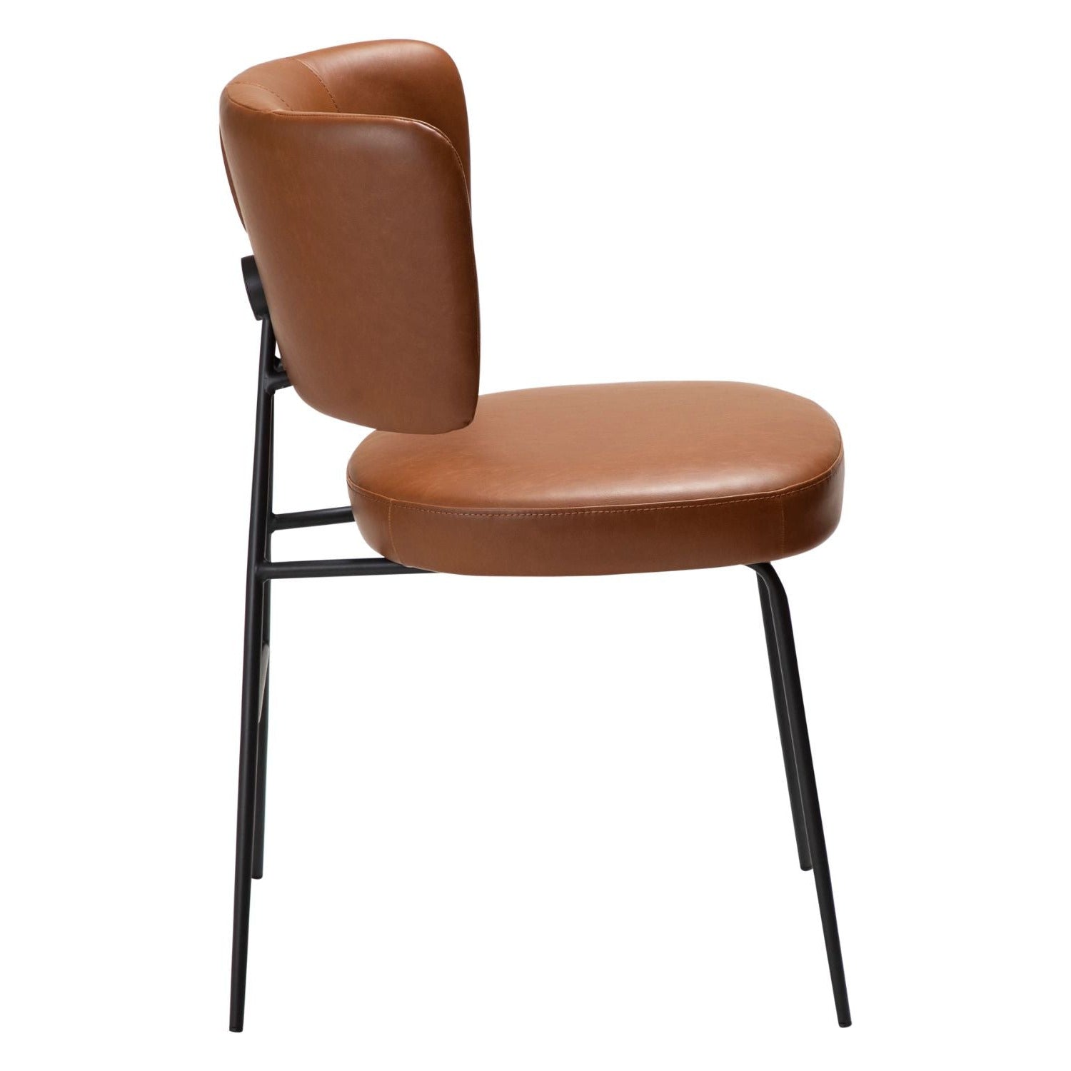 Dan-Form Roost spisebordsstol – Vintage light brown faux læder