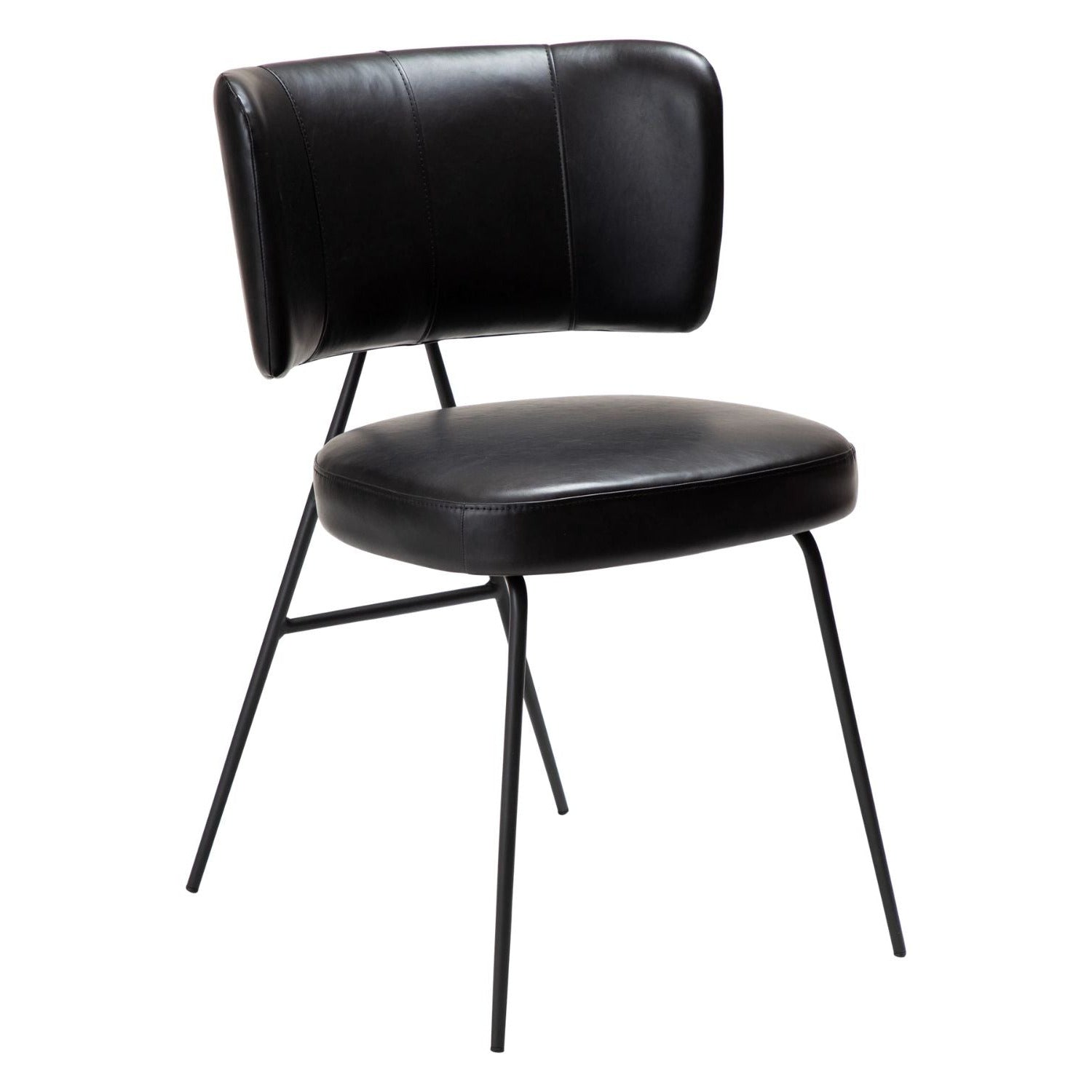 Dan-Form Roost spisebordsstol – Vintage black faux læder