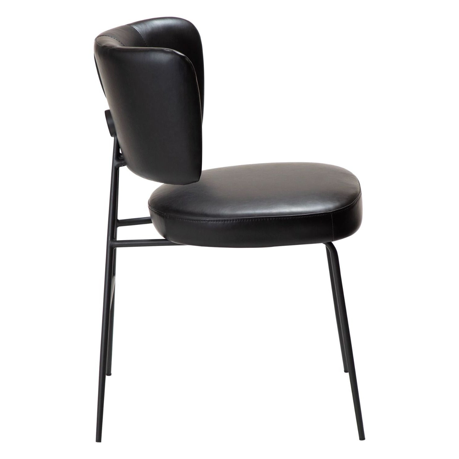 Dan-Form Roost spisebordsstol – Vintage black faux læder