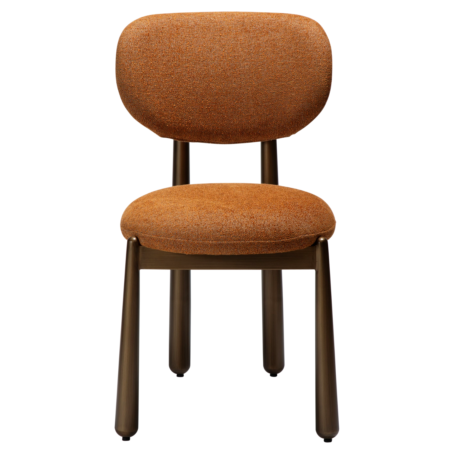 Dan-Form Woke spisebordsstol – Pumpkin Spice bouclé