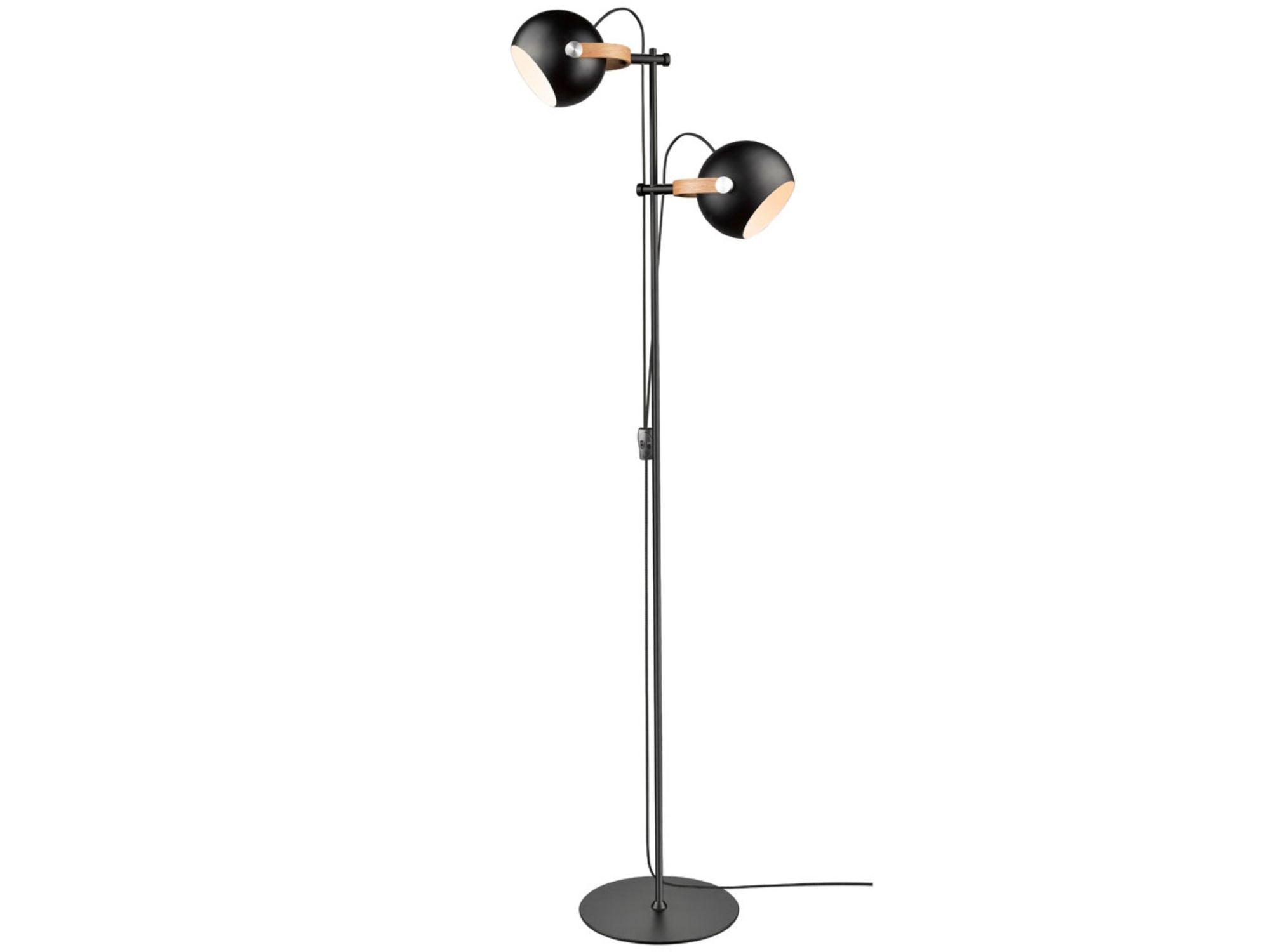 DC gulvlampe m. 2 arme