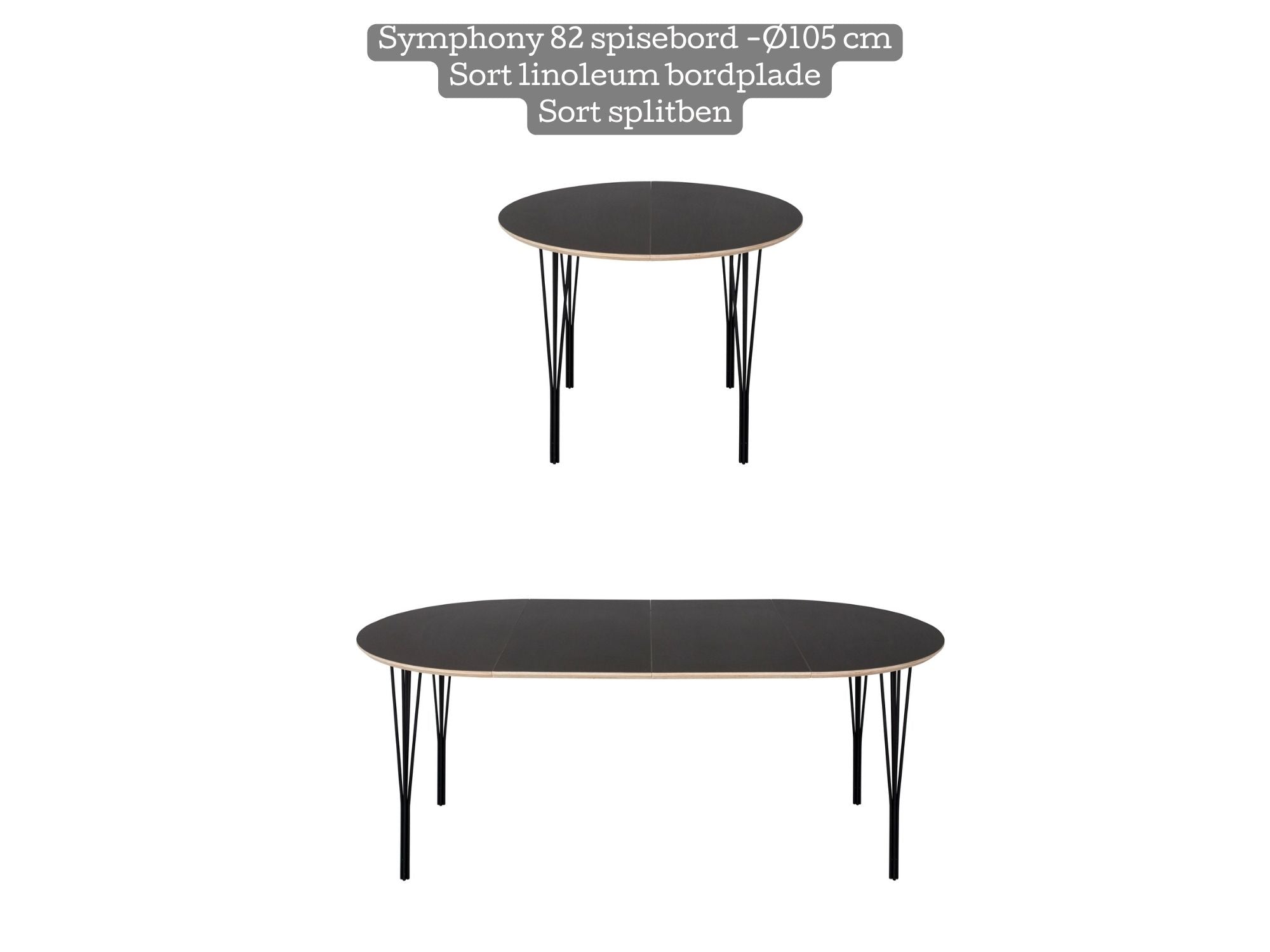 Symphony spisebord m. splitben