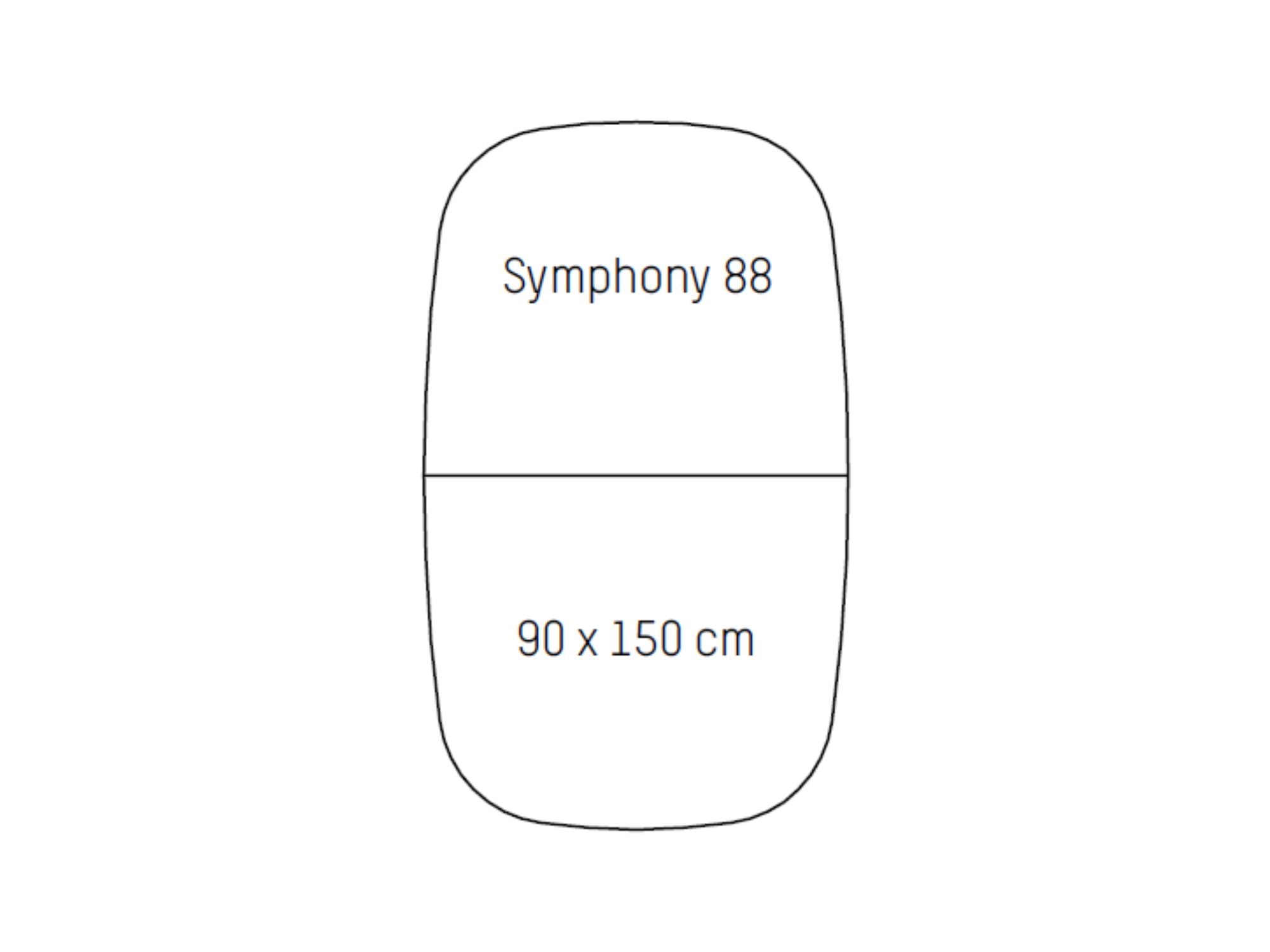 Symphony spisebord massiv plade m. splitben