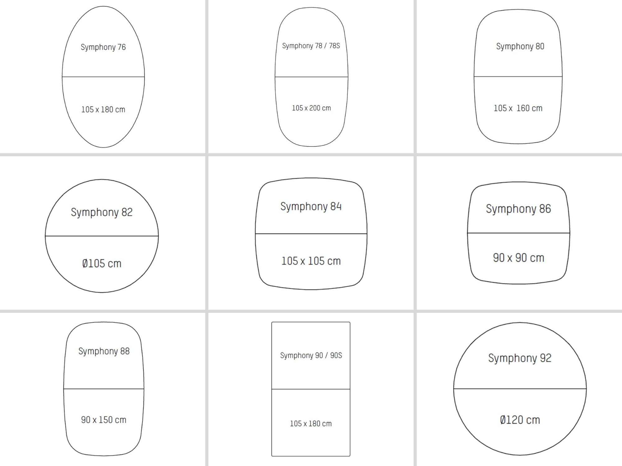 Symphony spisebord massiv plade m. træunderstel