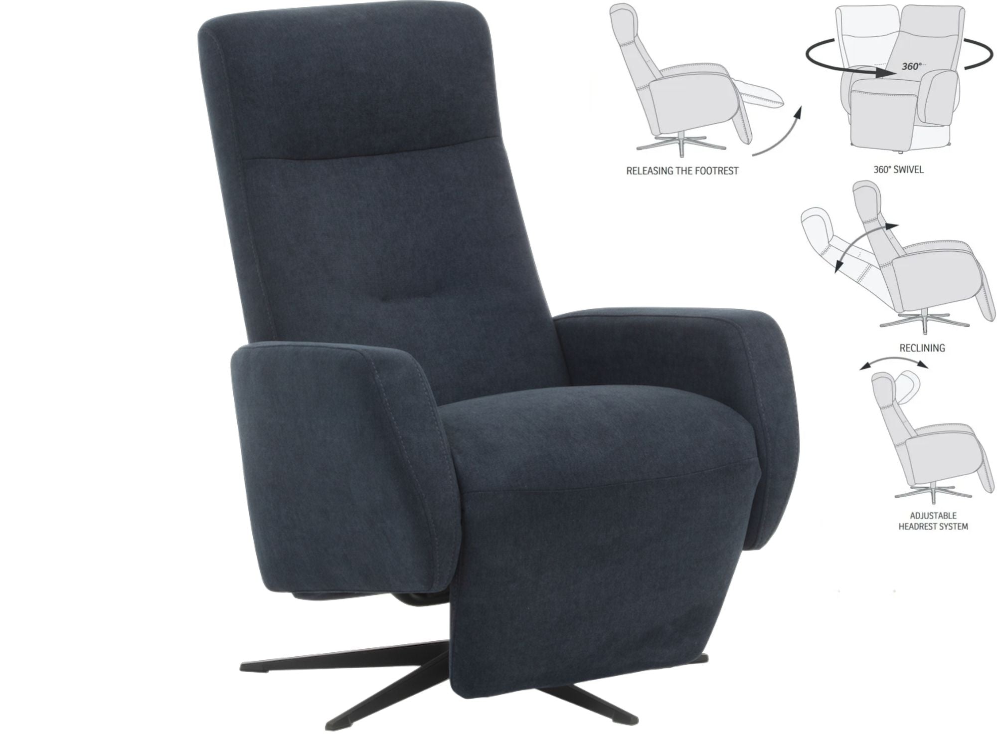 Space 2100 lænestol m. recliner