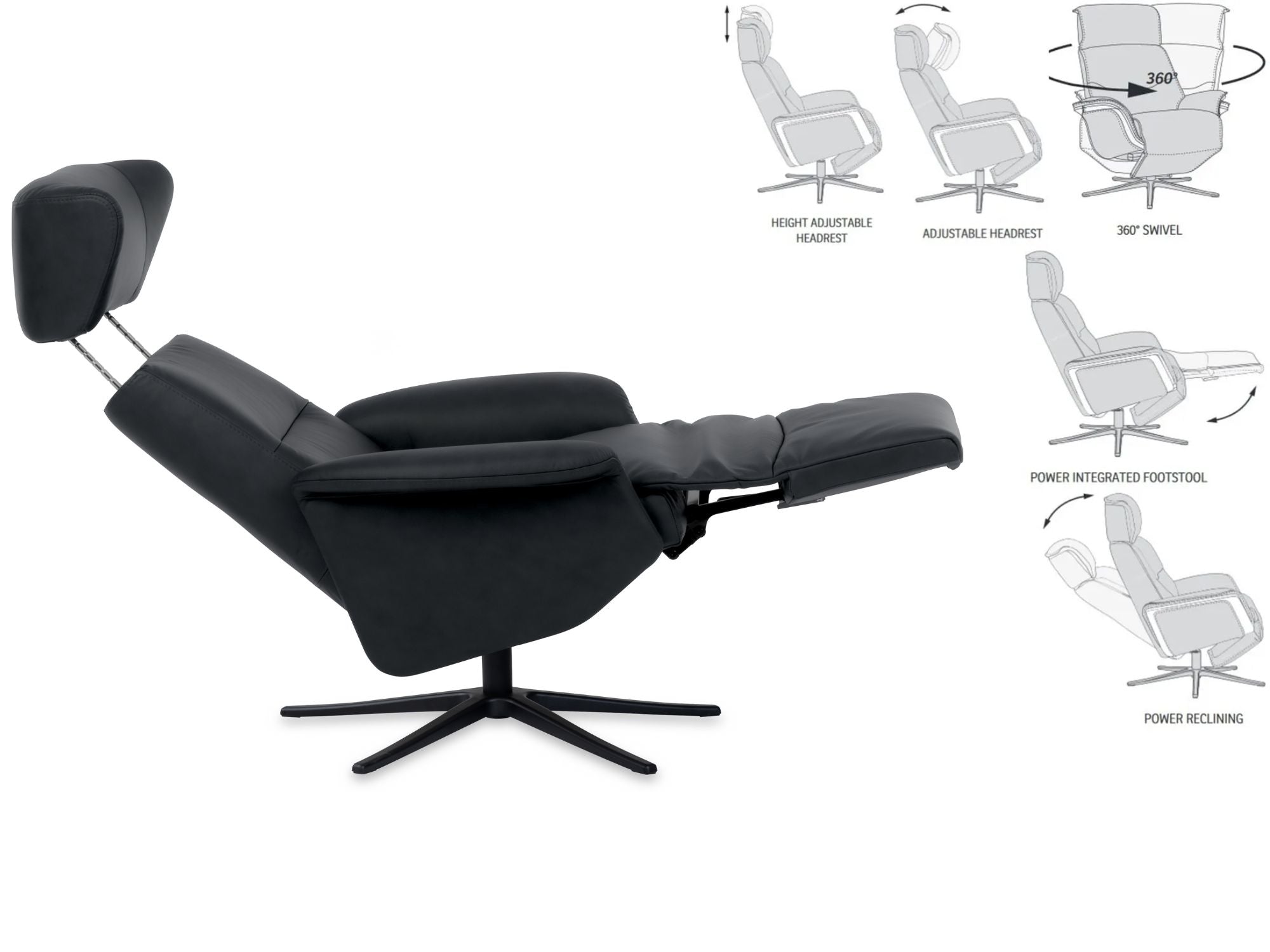 Space 3800 lænestol m. recliner