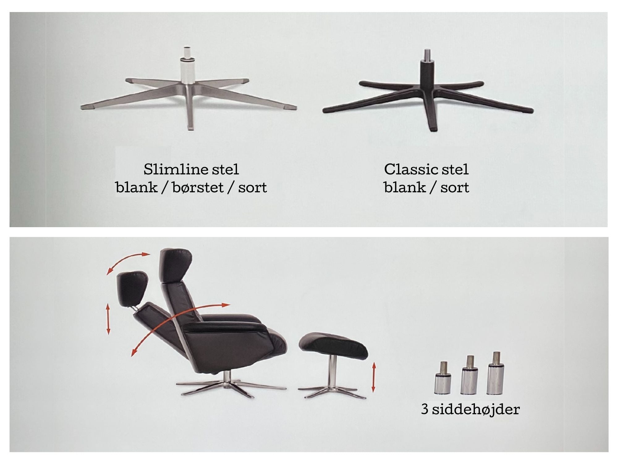 Space 2400 lænestol m. recliner
