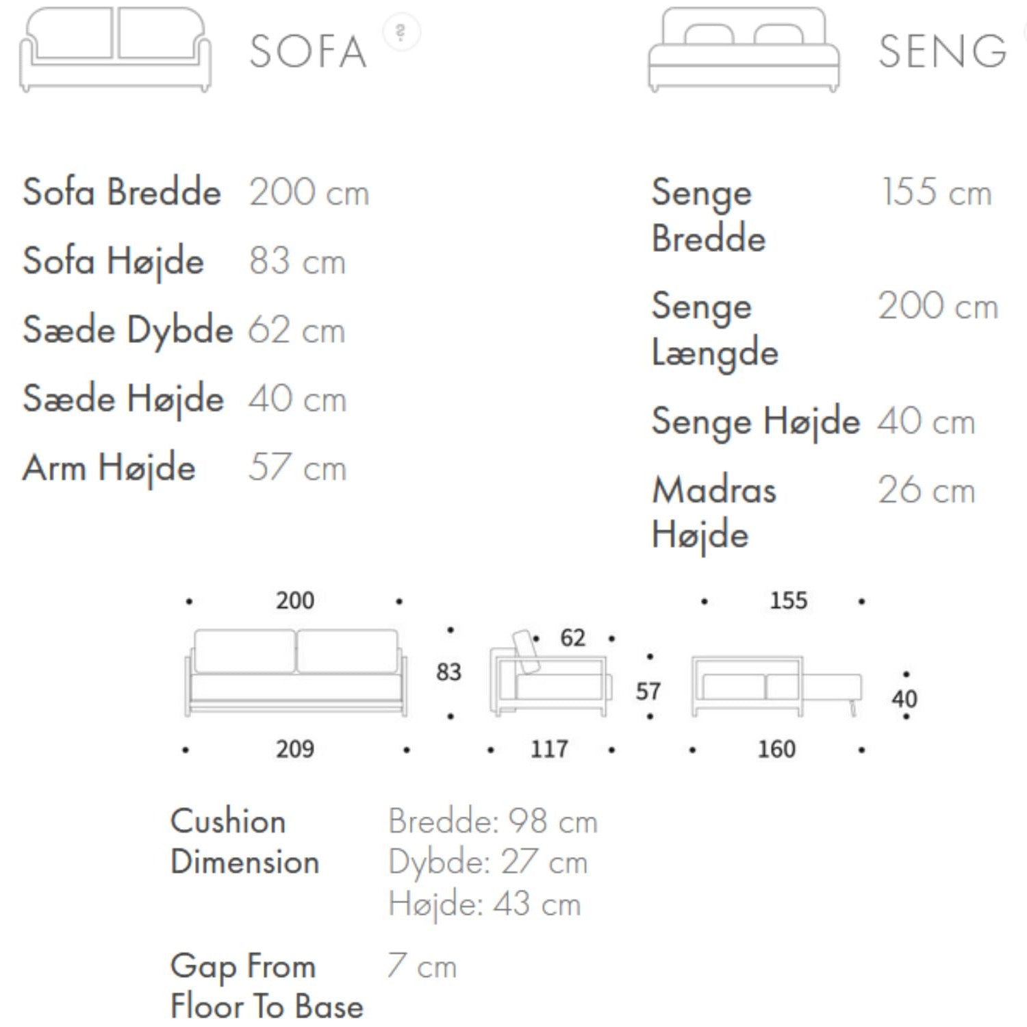 Bifrost Deluxe E.L sovesofa