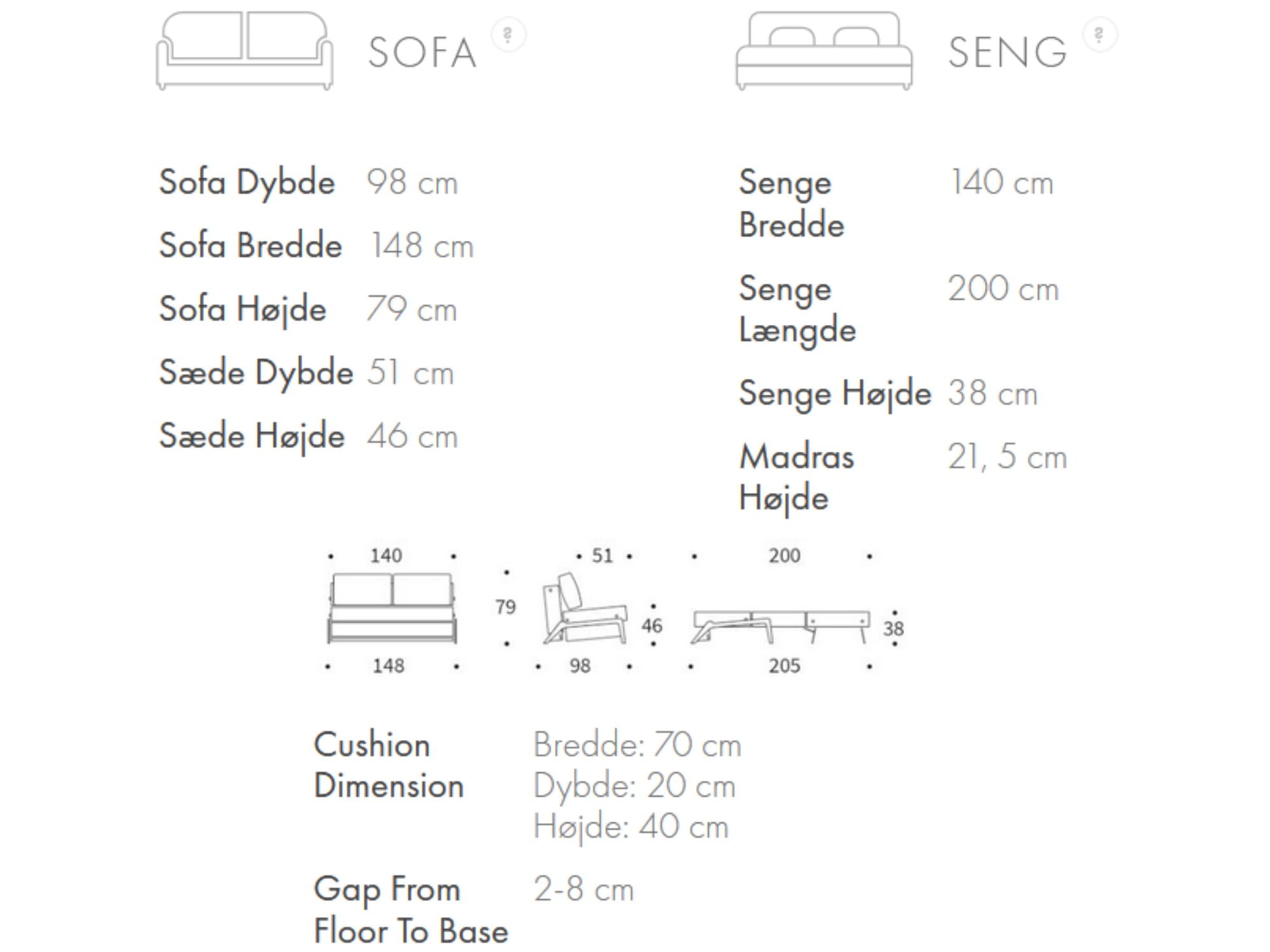 Cubed sovesofa