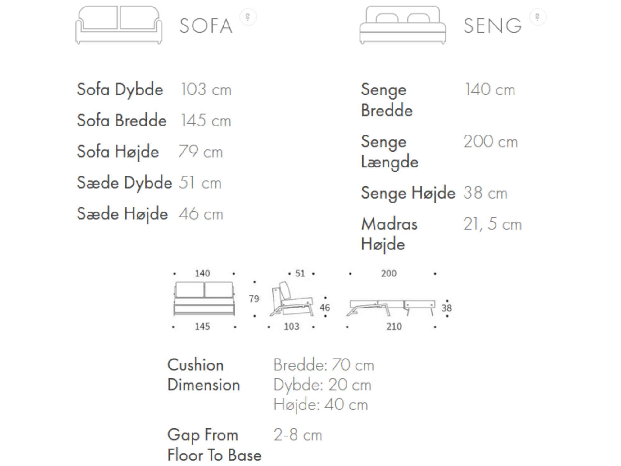 Cubed sovesofa