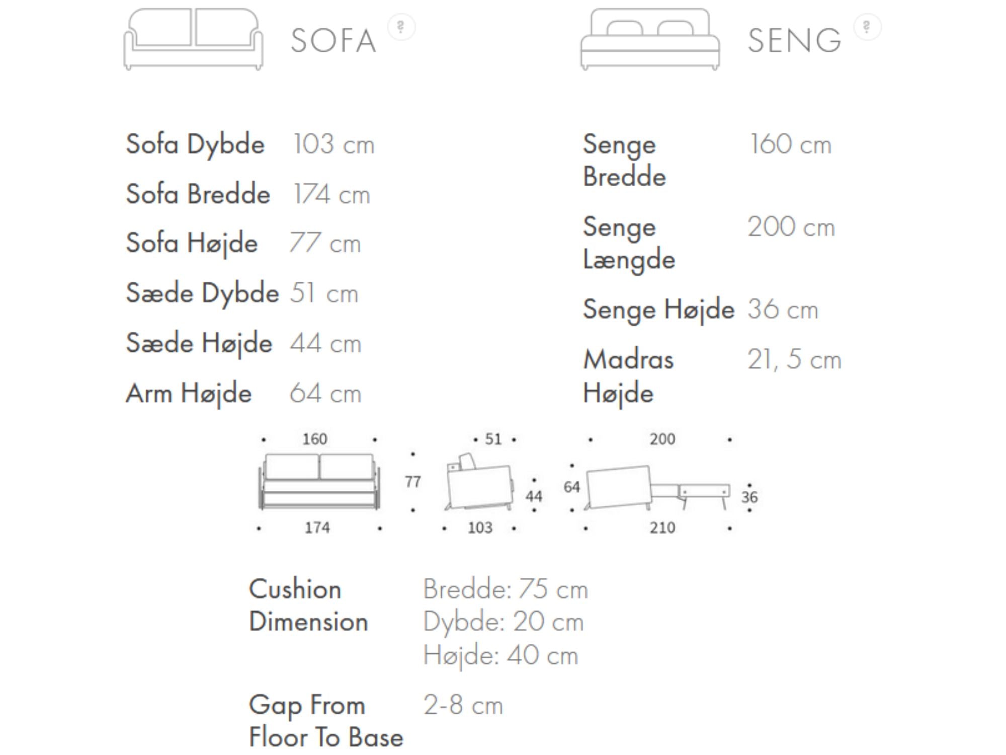 Cubed sovesofa