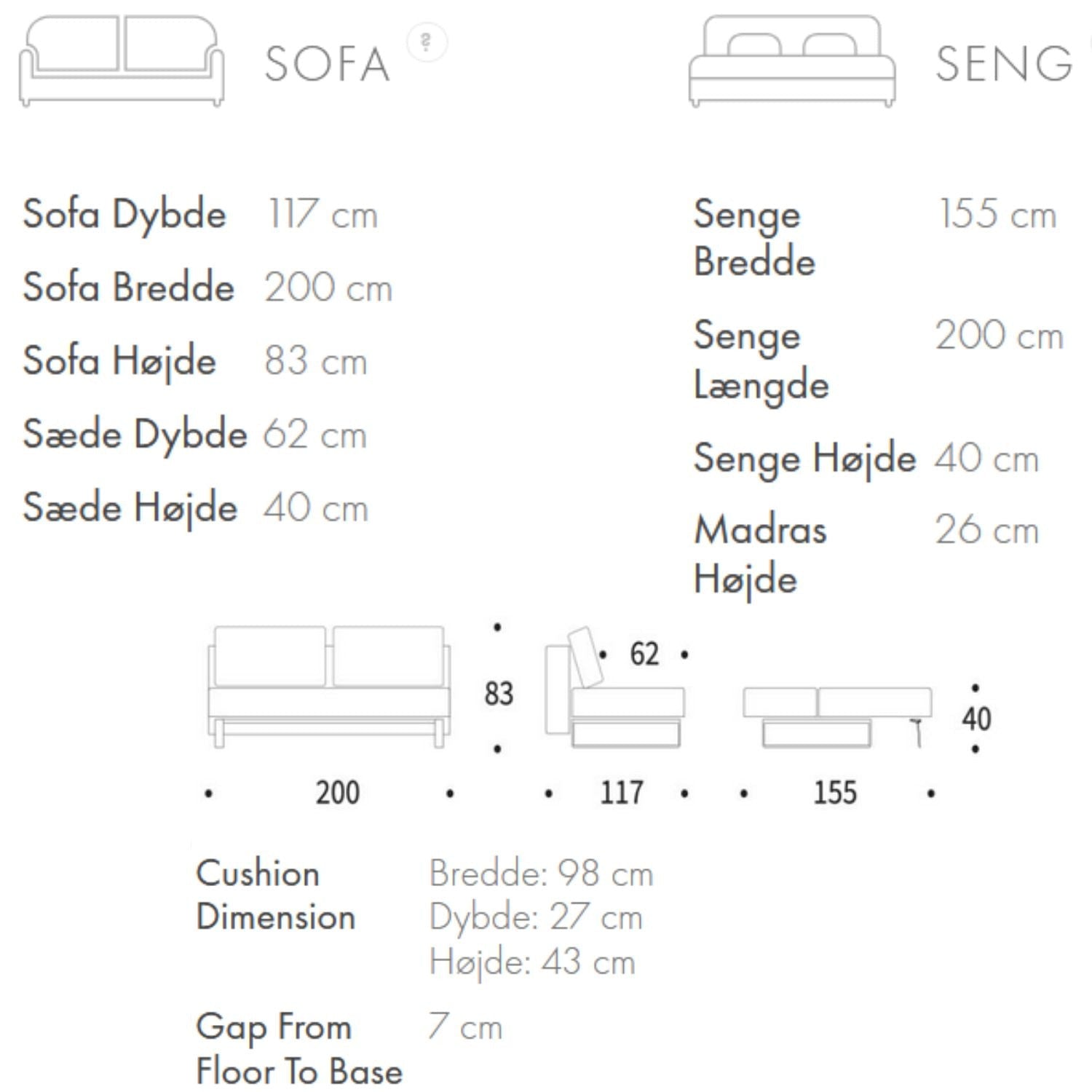 Supremax Deluxe E.L. sovesofa