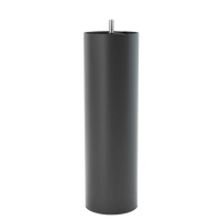 Rundt ben - sort alu - 19 cm