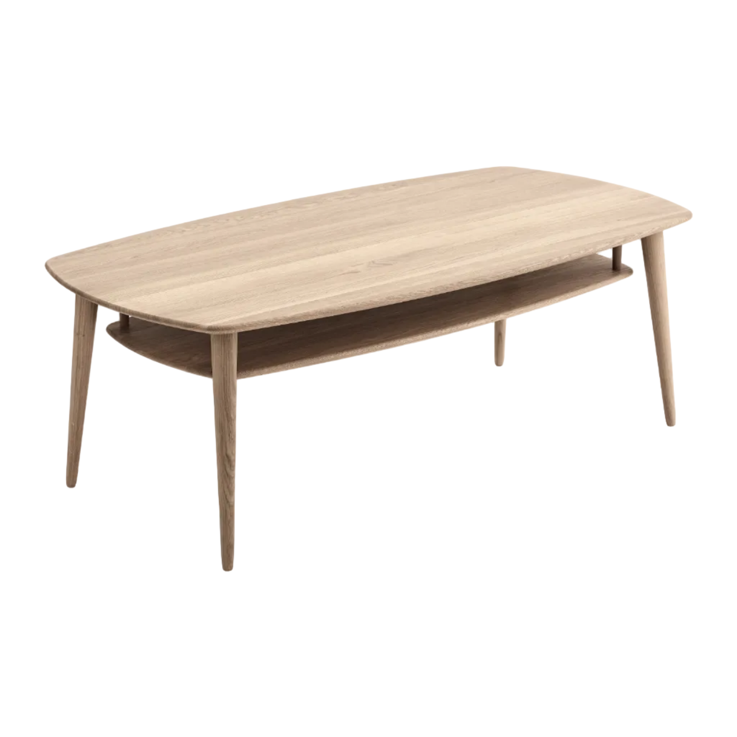 Katrine Oak sofabord m. hylde