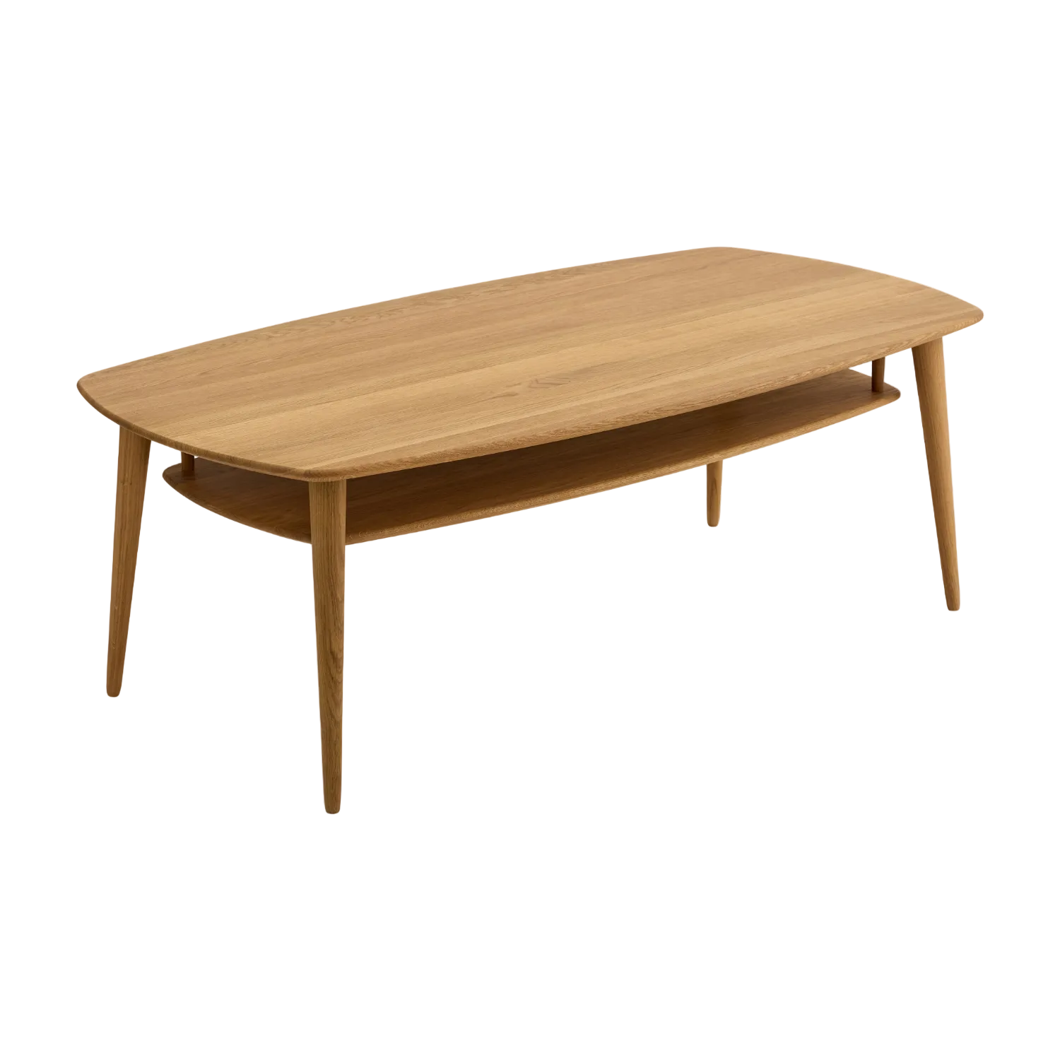 Katrine Oak sofabord m. hylde