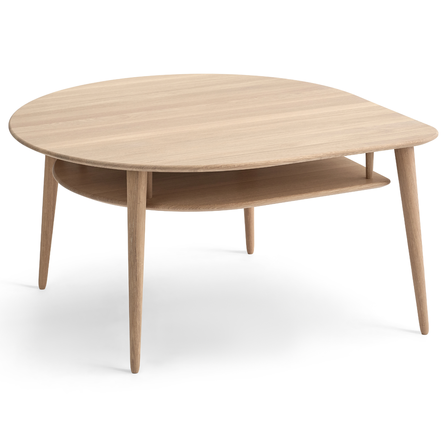 Katrine Oak sofabord m. hylde
