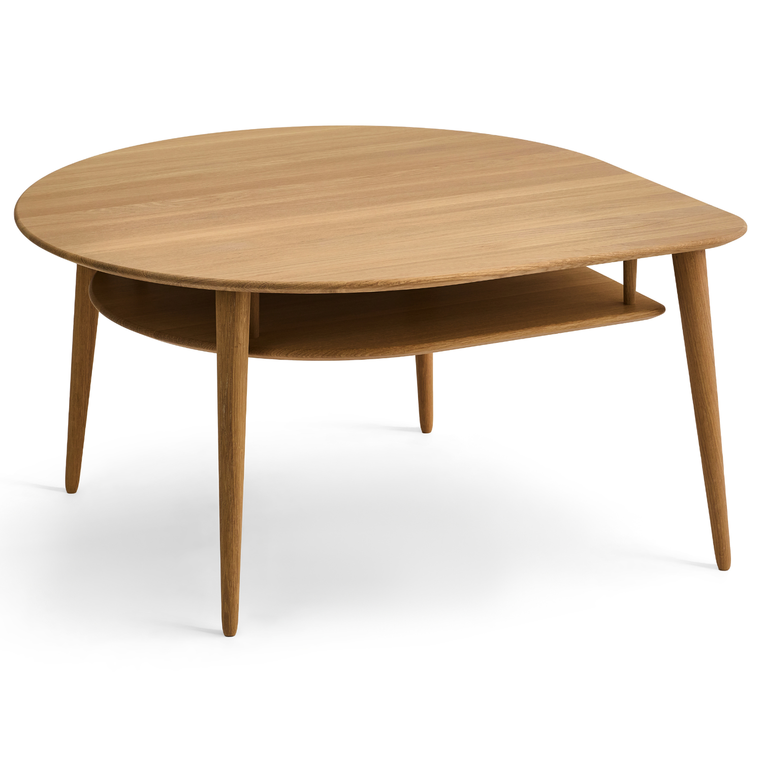 Katrine Oak sofabord m. hylde