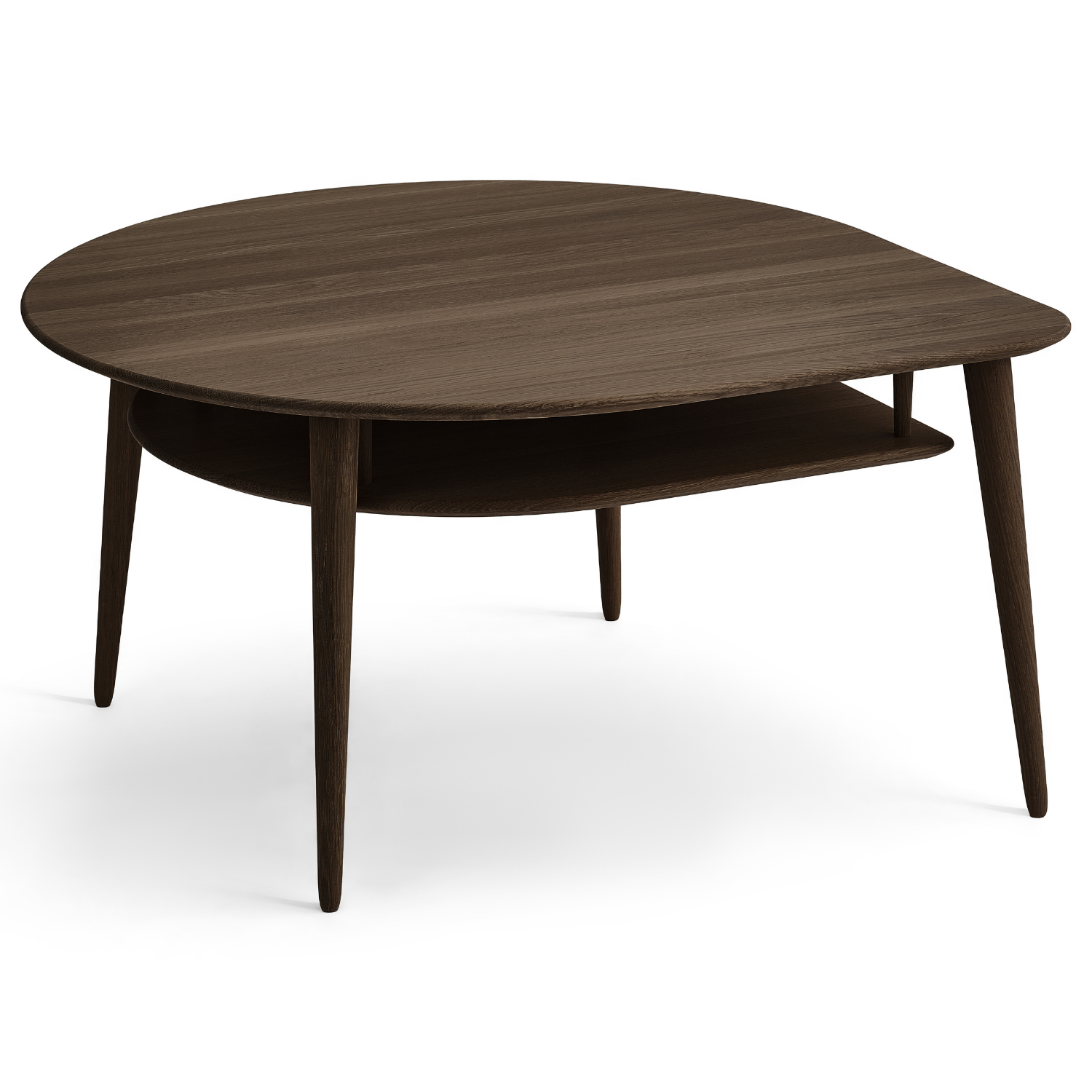 Katrine Oak sofabord m. hylde