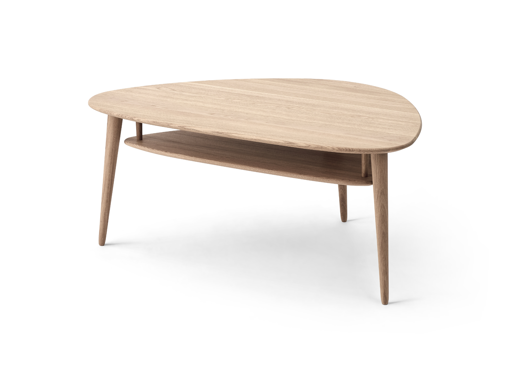 Katrine Oak sofabord m. hylde