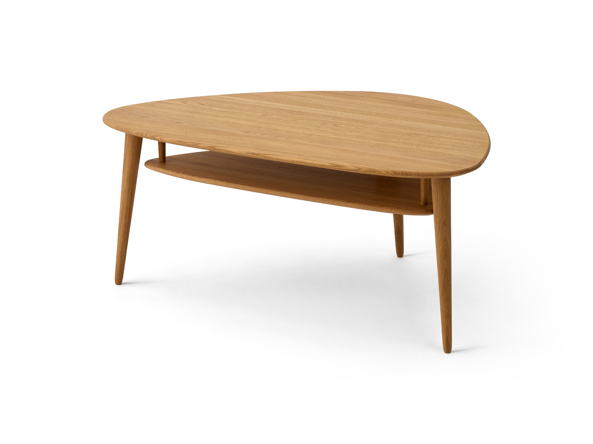 Katrine Oak sofabord m. hylde