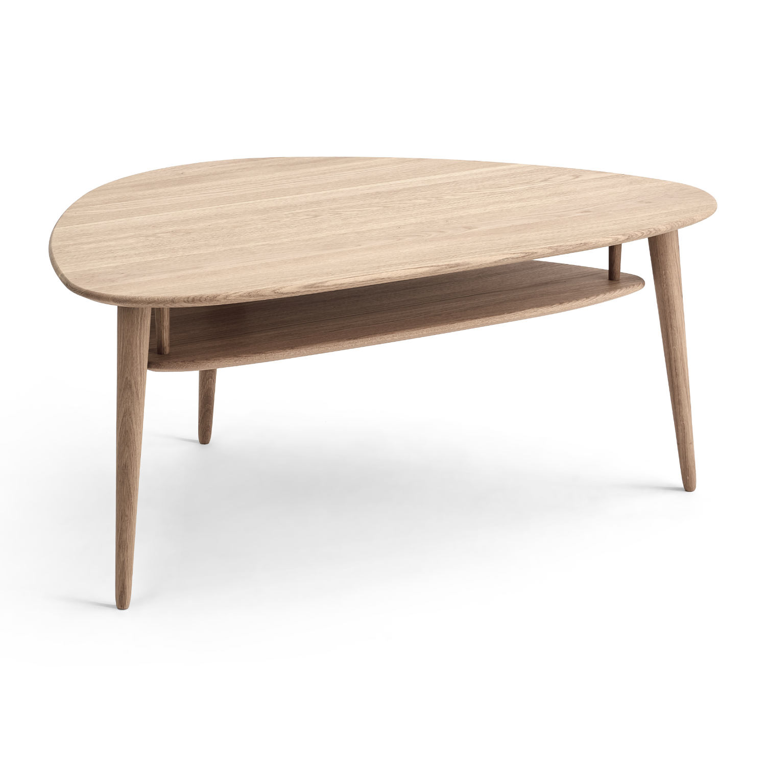 Katrine Oak sofabord m. hylde